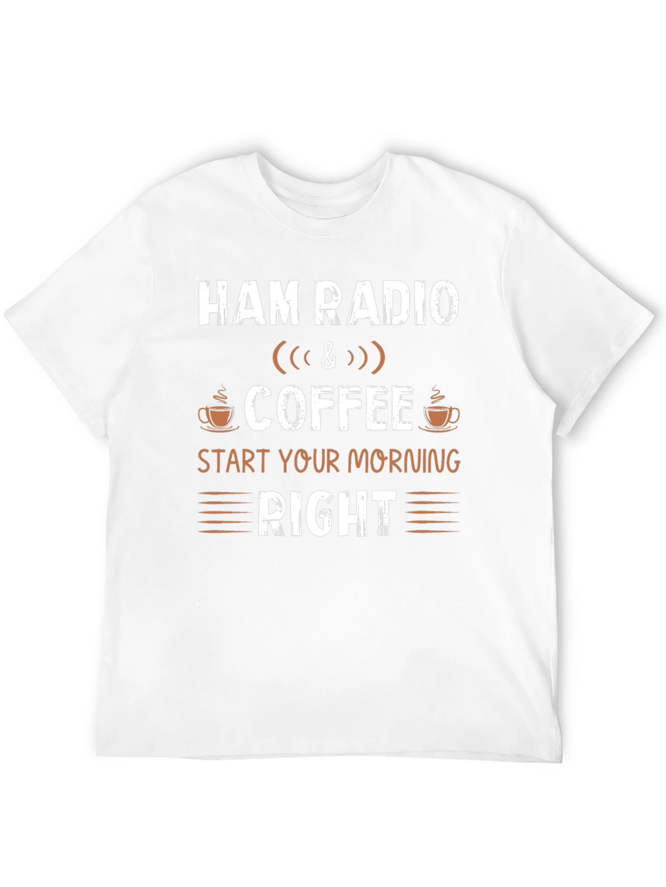 Black Ham Radio & Coffee T-Shirt - Start Your Morning Right view 12