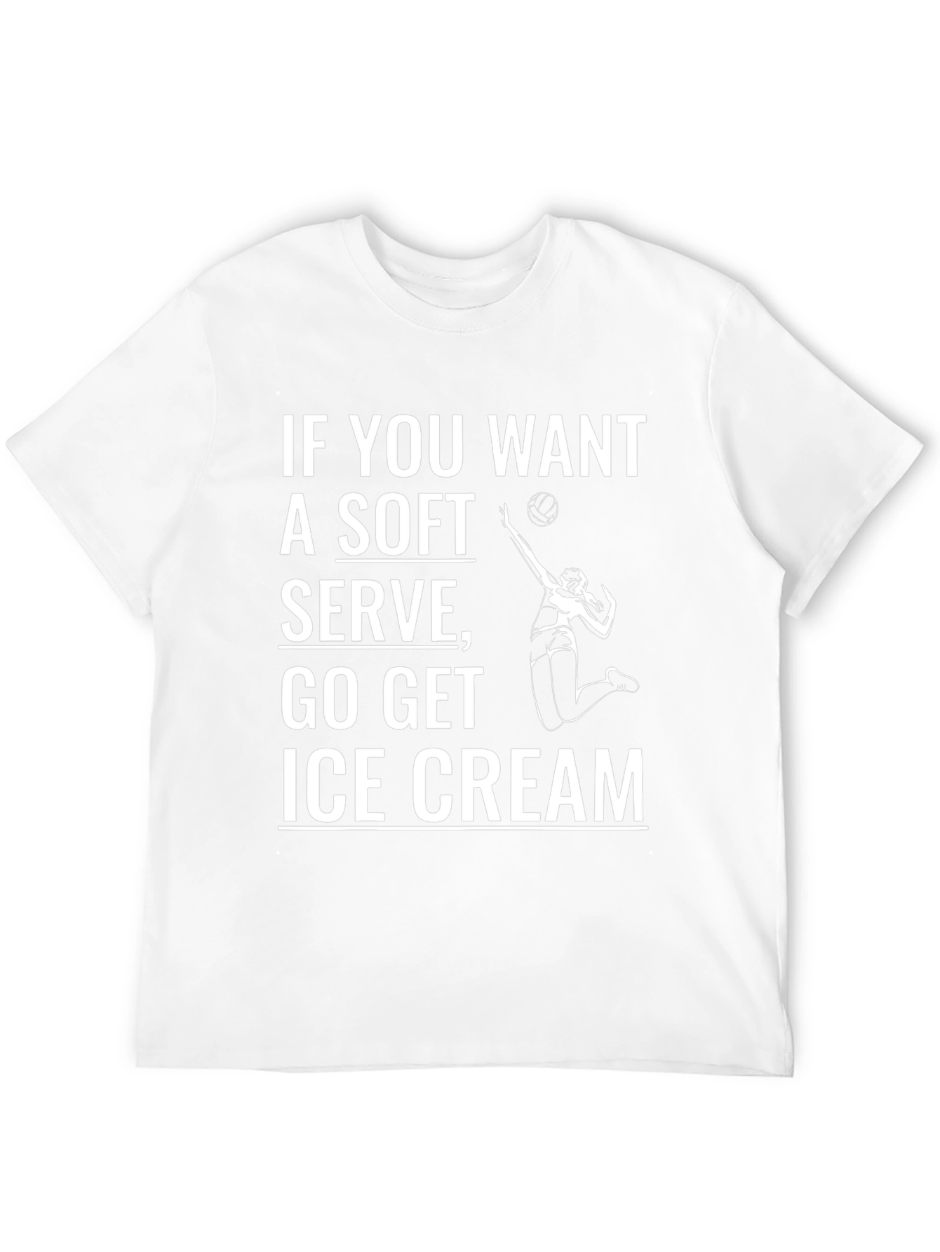 Black Volleyball Serve Humor Graphic Tee view 12