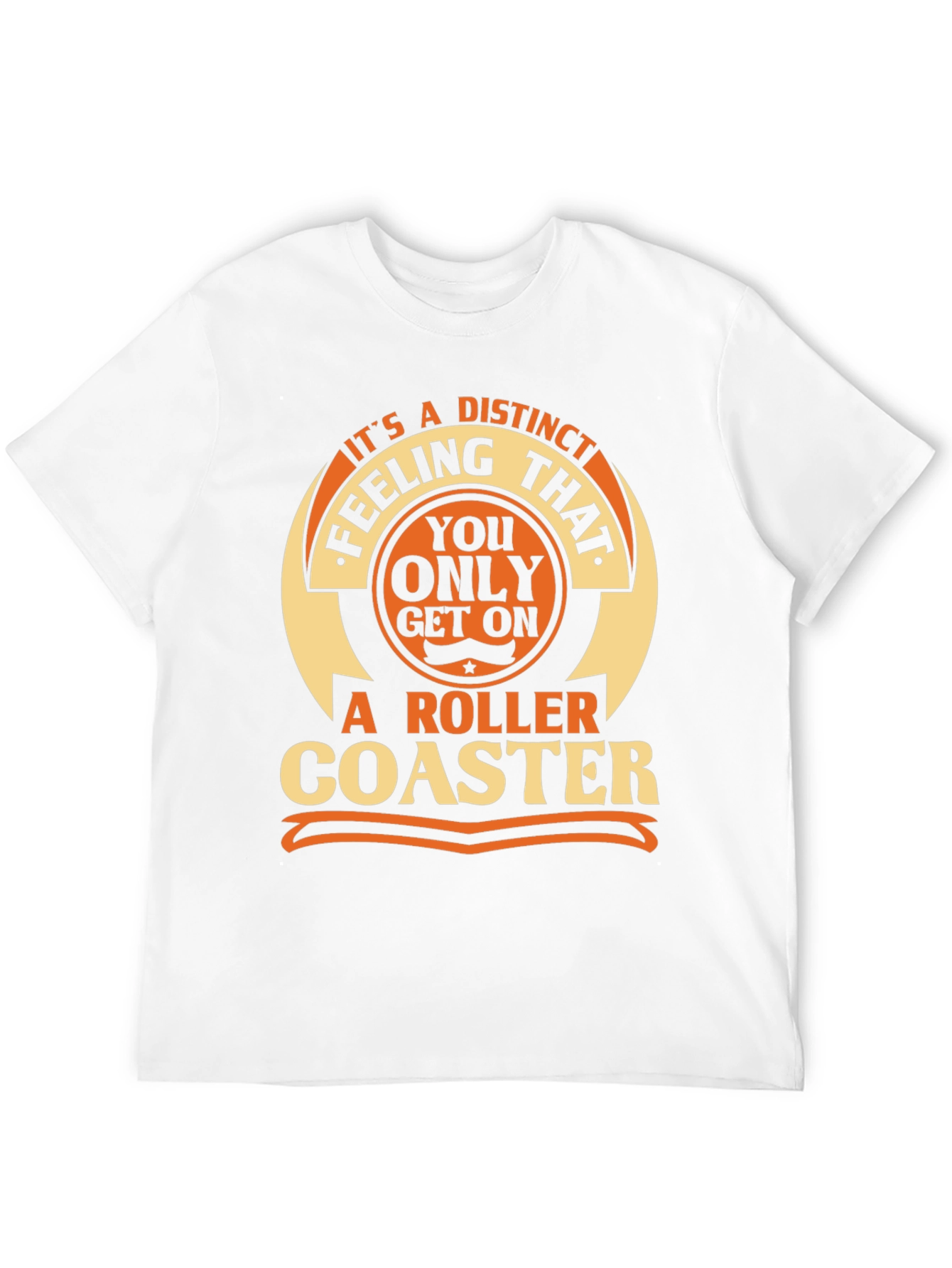 Black Distinct Roller Coaster Feeling T-Shirt view 12