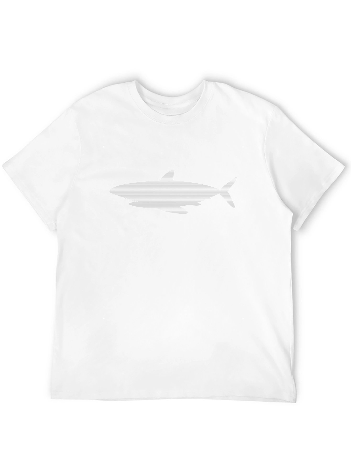 Black Stripped Shark Graphic Tee - Men's Black T-Shirt view 12