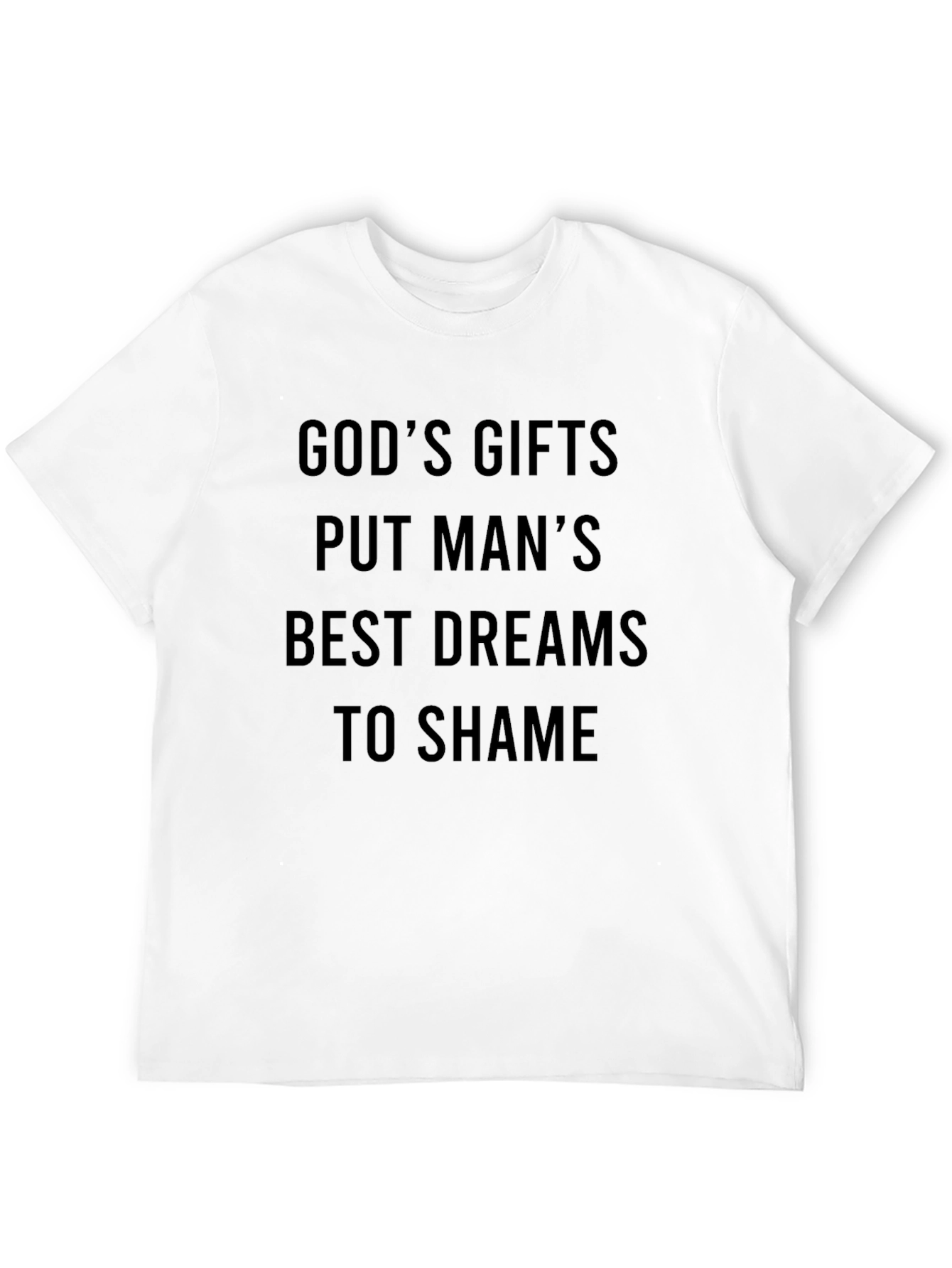 Black God's Gifts T-Shirt - Men's Black Crew Neck view 12