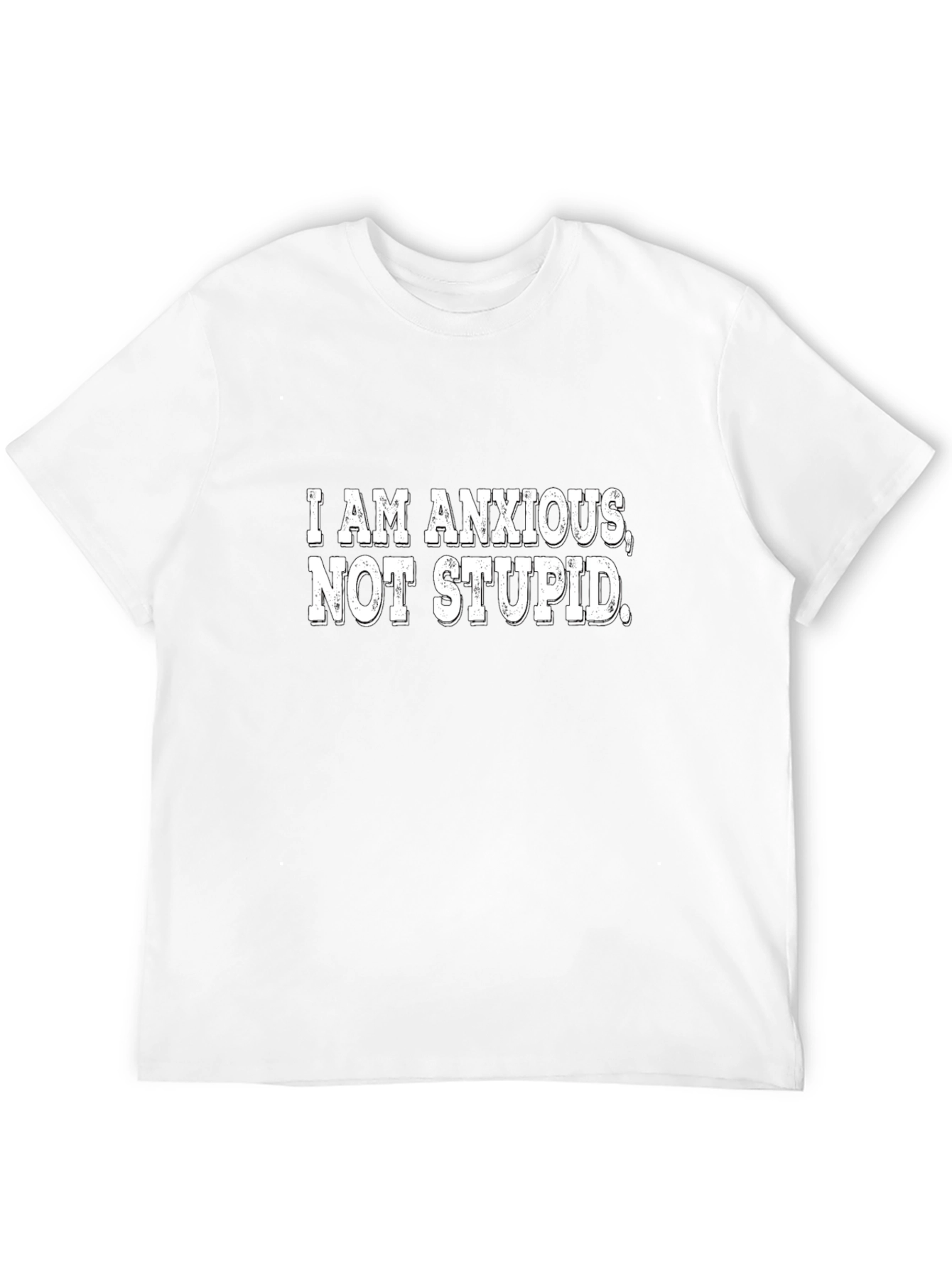 Black Anxious Not Stupid Graphic Tee view 12