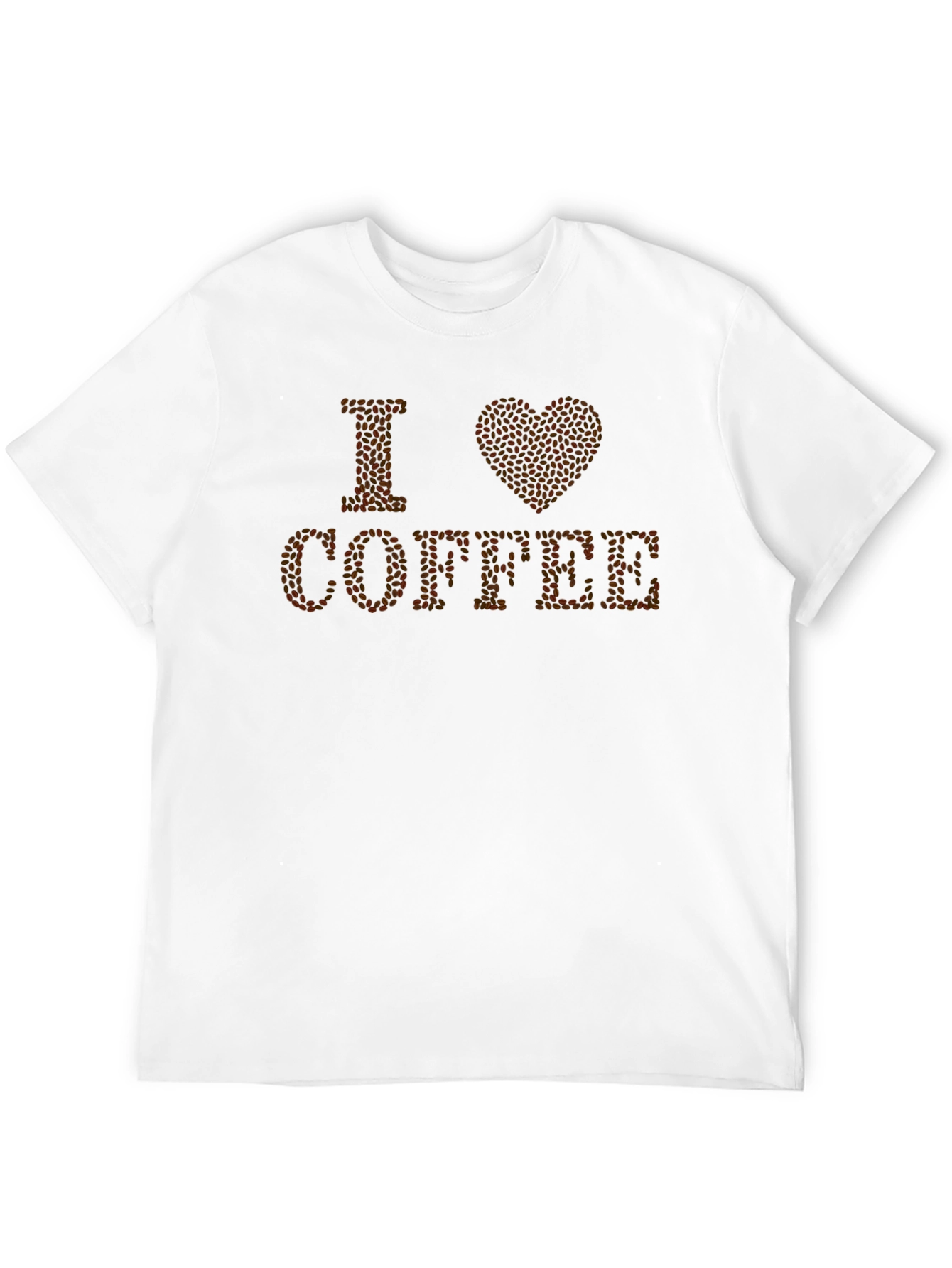 Black I Love Coffee Bean Graphic Black T-Shirt view 12