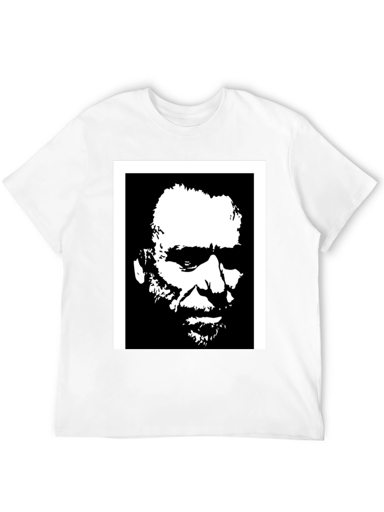 Black Black T-Shirt with Portrait Graphic view 12