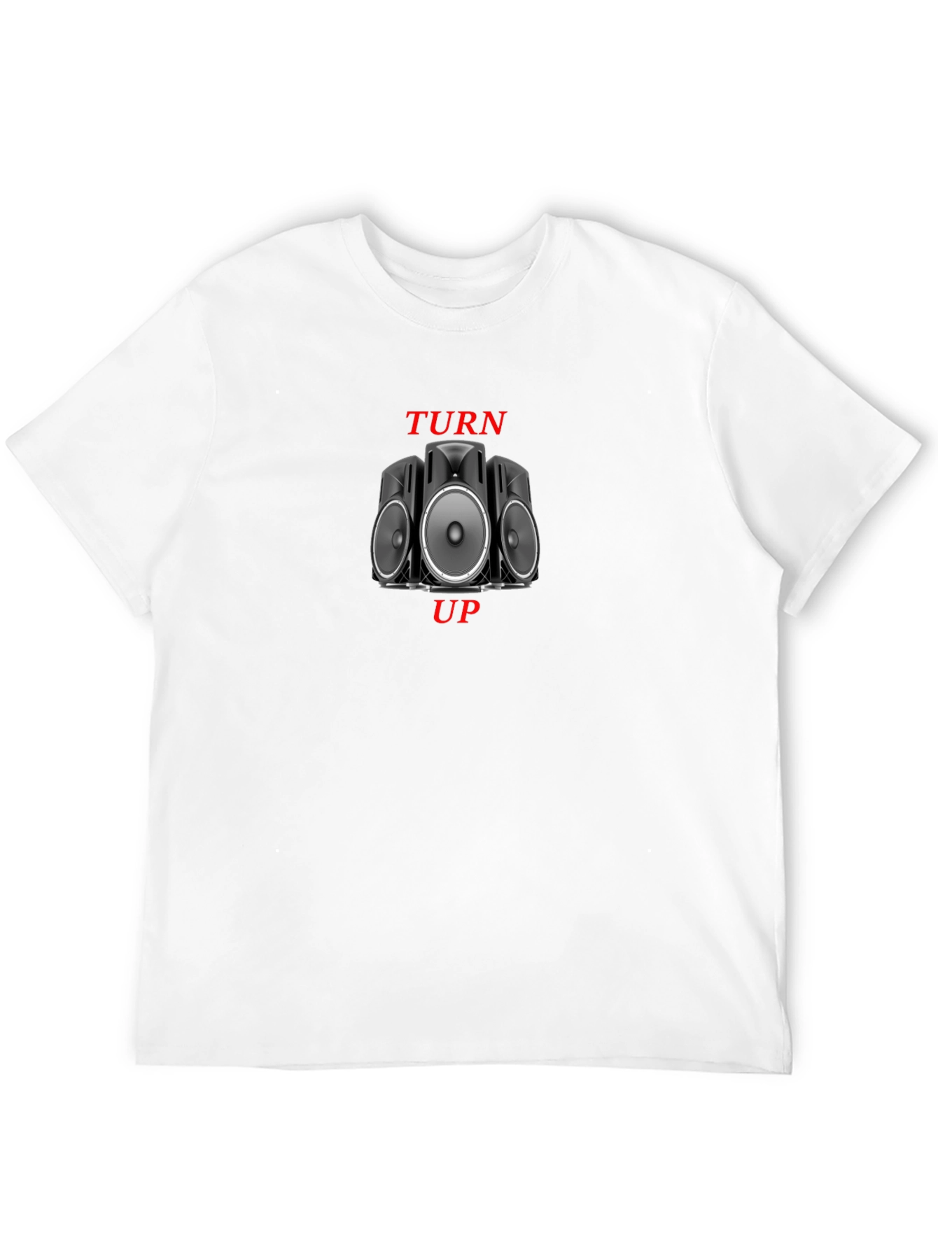Black Turn Up Speaker Graphic Black T-Shirt view 12