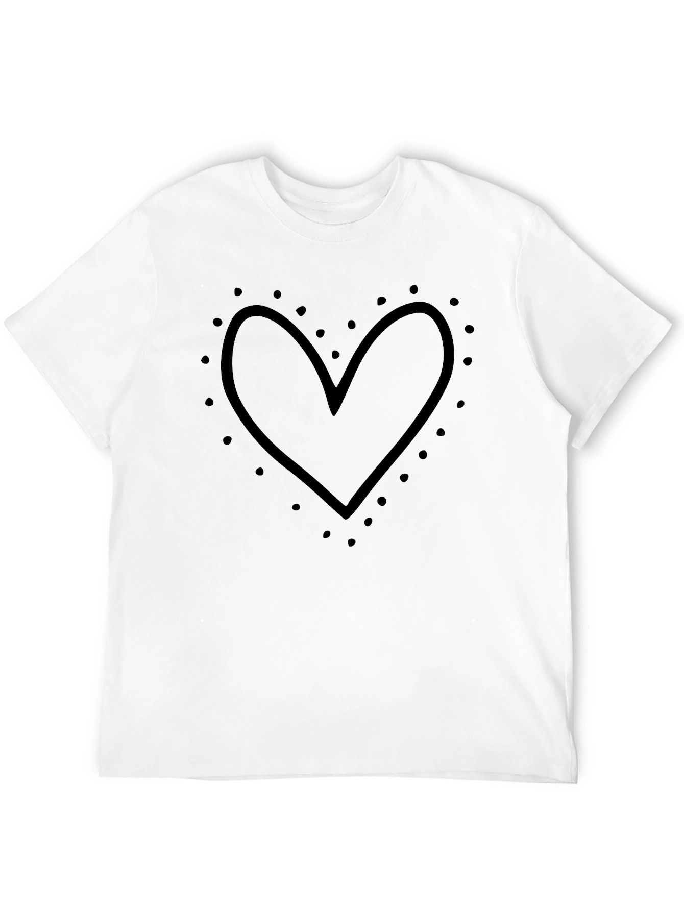 Black Black Heart Tee - Stylish Casual Wear view 12