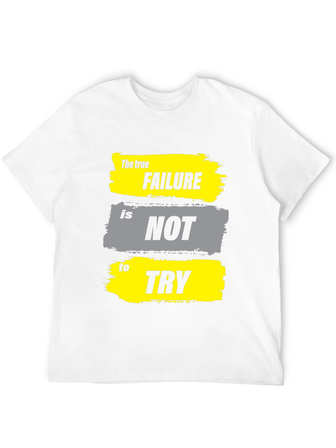 Black Motivational T-Shirt - Failure is Not to Try - Black view 12