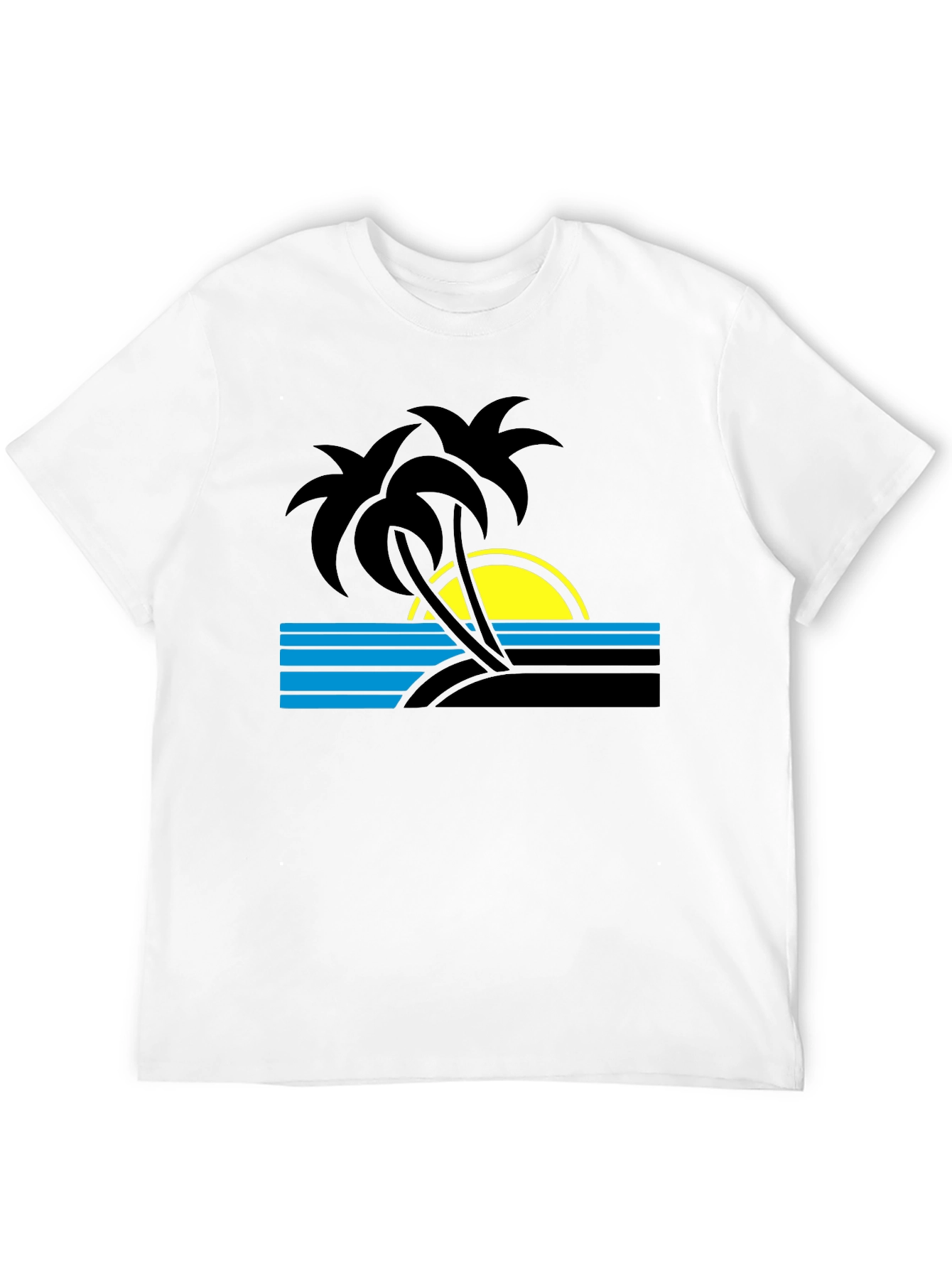 Black Retro Beach T-Shirt view 12