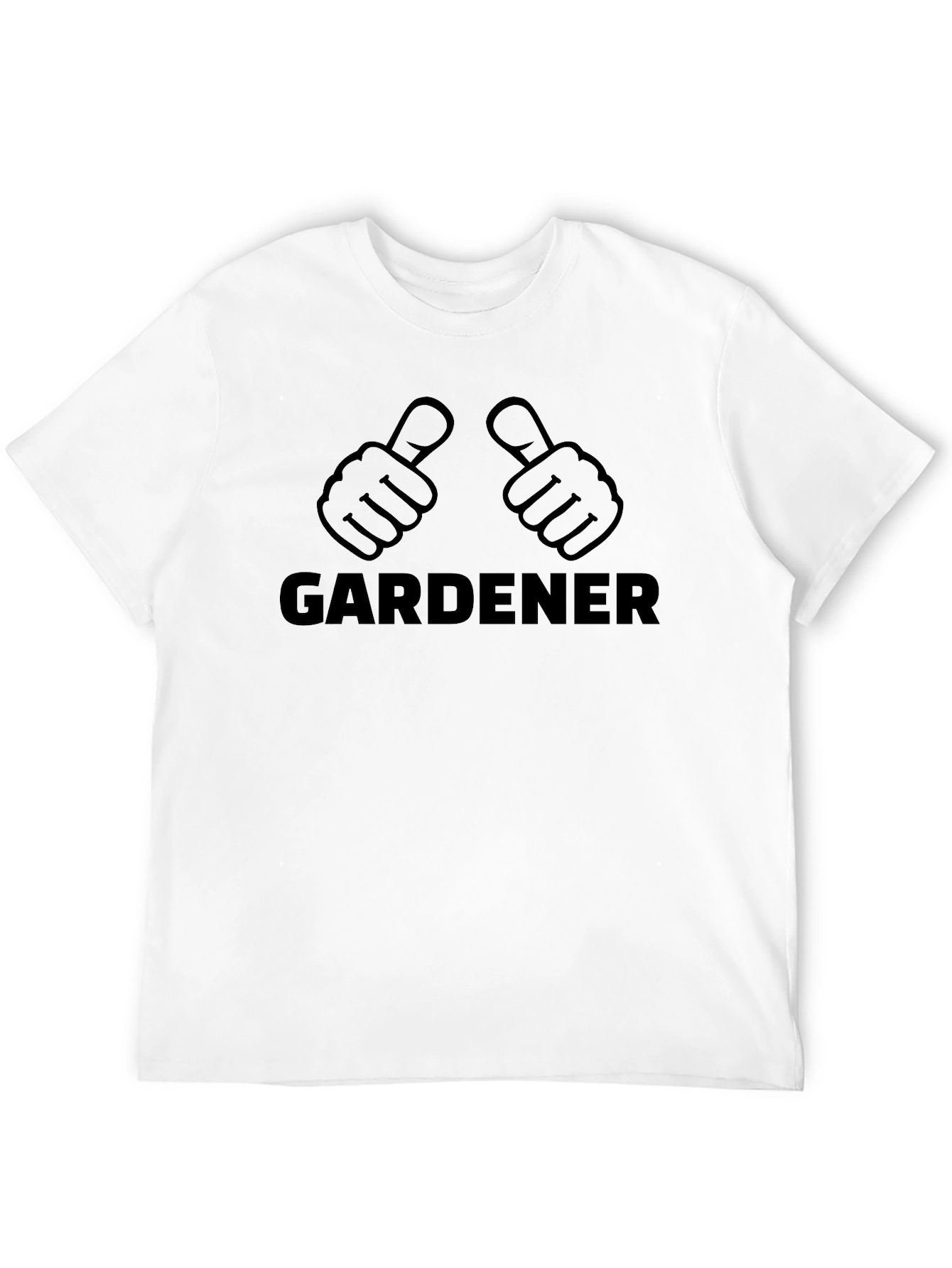 Black Gardener T-Shirt - Funny Thumbs Up Design view 12