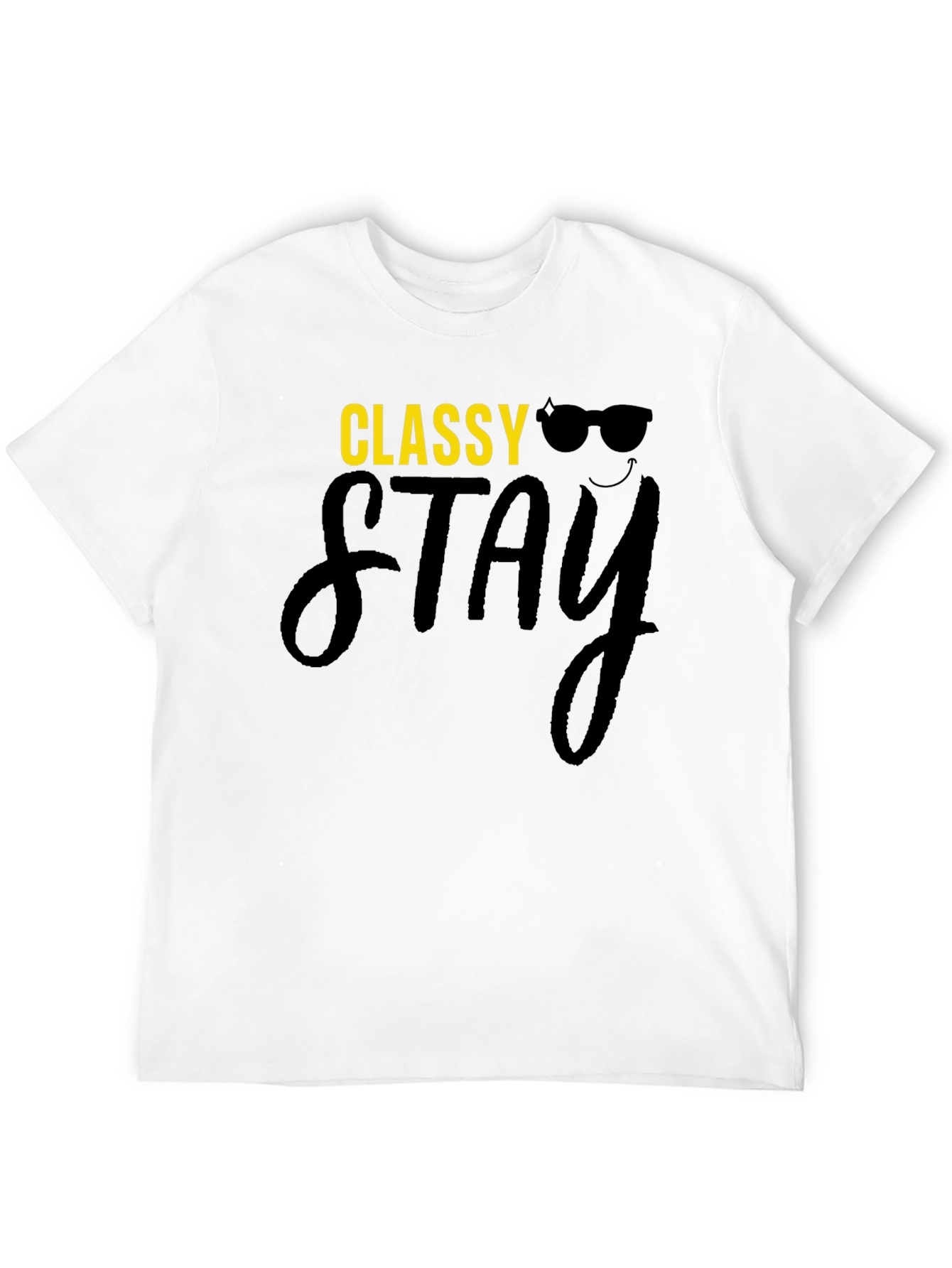Black Classy Stay Black Graphic T-Shirt view 12
