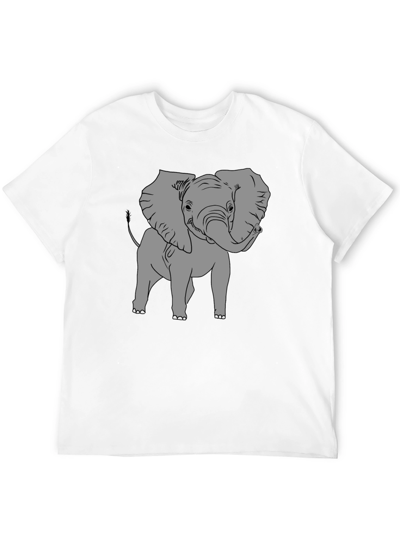 Black Elephant Graphic T-Shirt - Black Cotton Tee view 12
