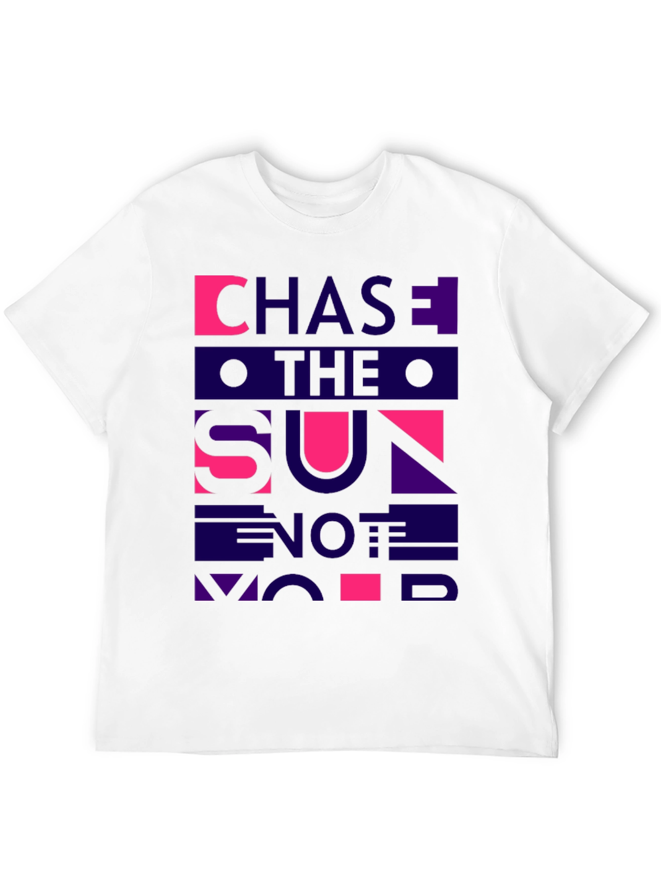 Black Chase The Sun Graphic Tee - Black Cotton Casual T-Shirt view 12