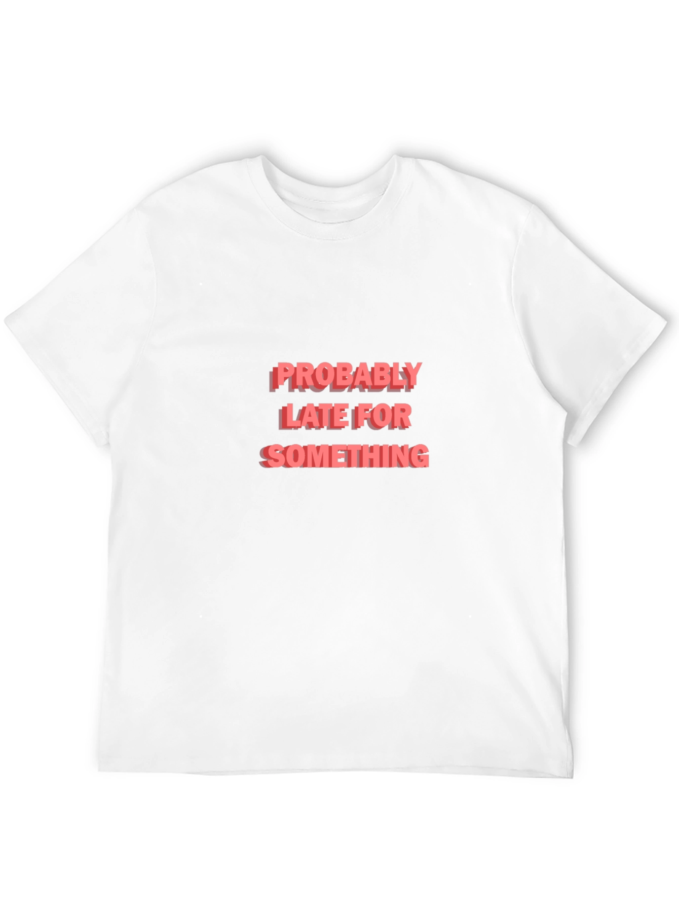 Black Funny 'Probably Late' Black Graphic Tee view 12
