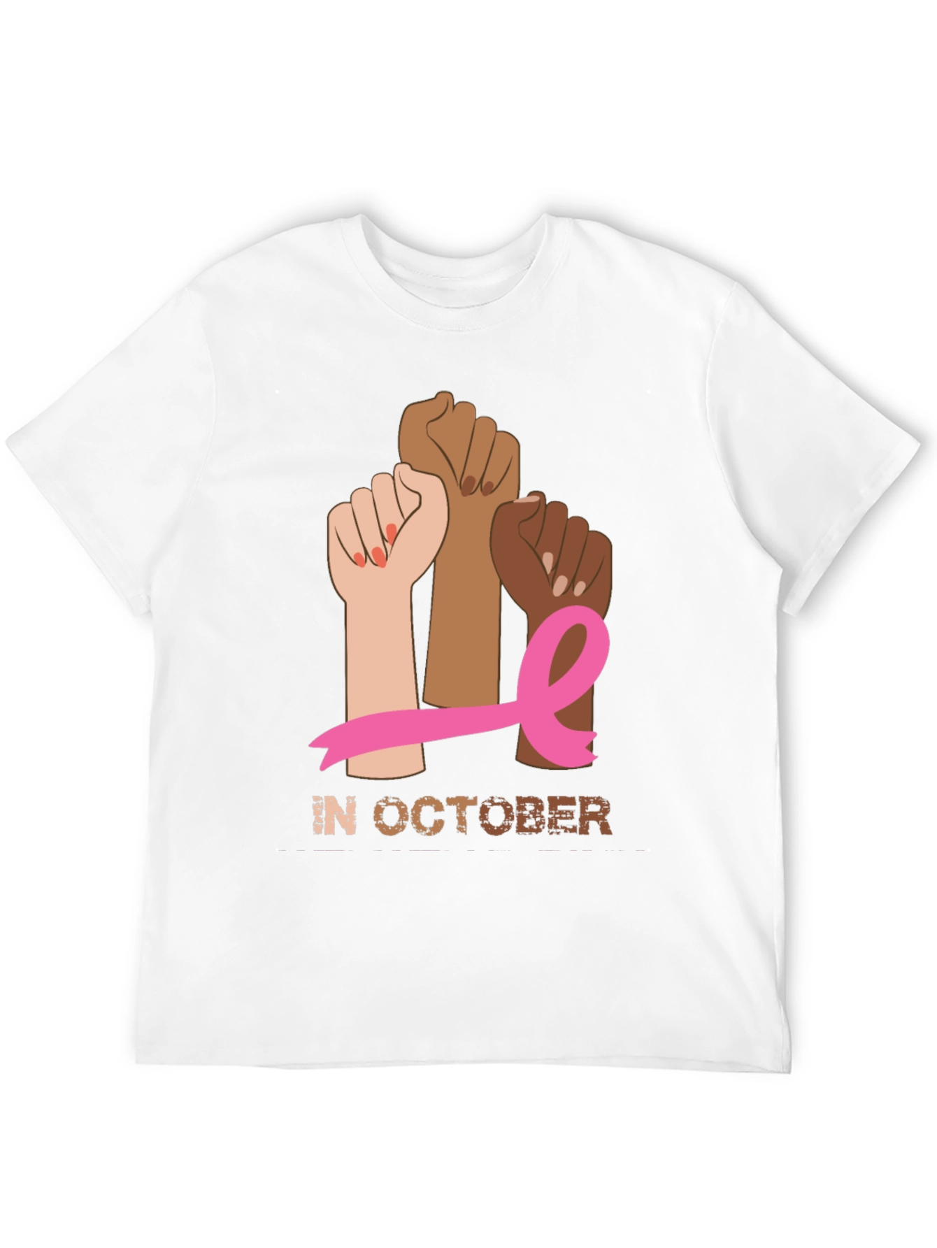 Black Breast Cancer Awareness Month T-Shirt view 12