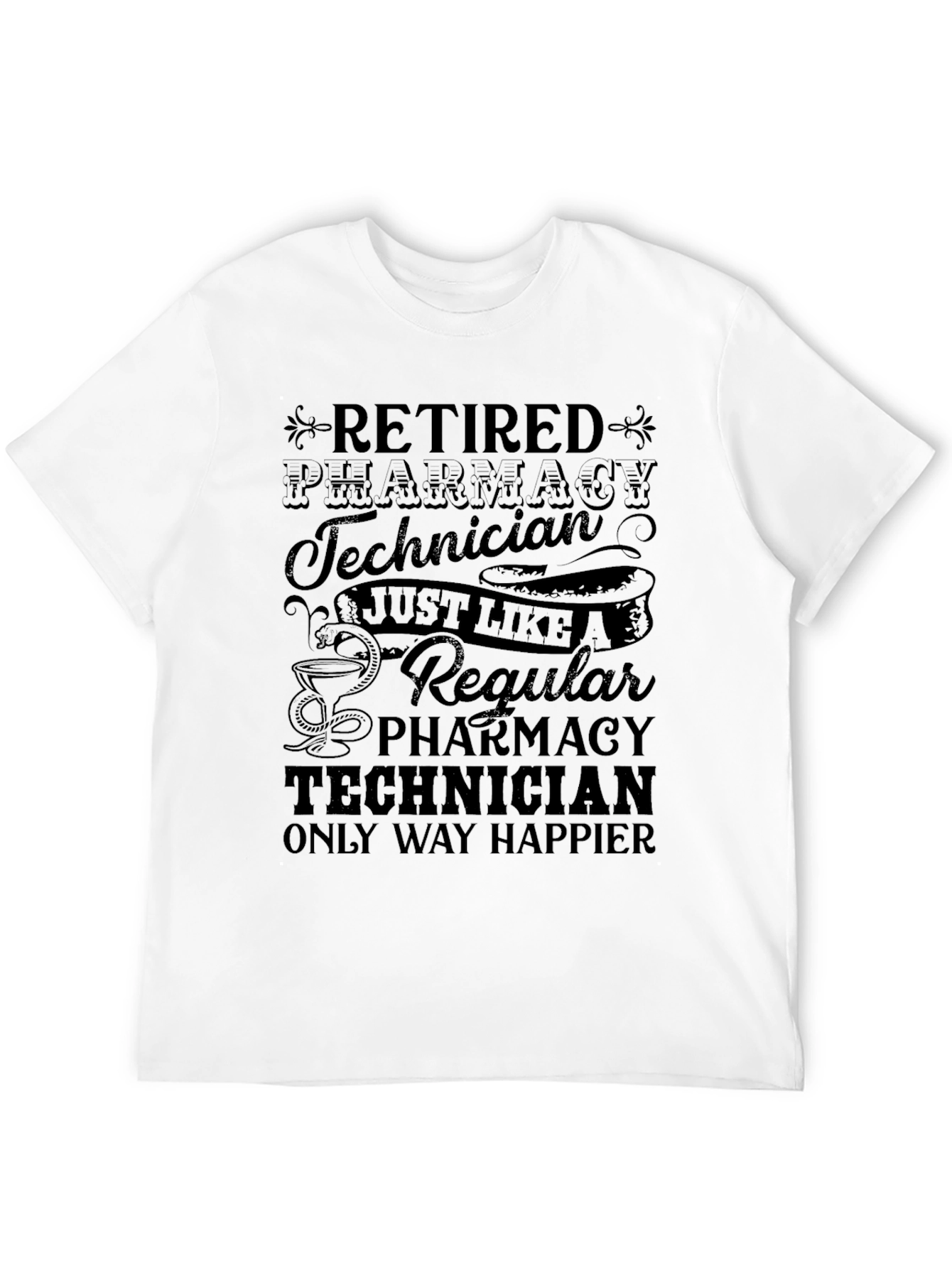 Black Retired Pharmacy Technician T-Shirt view 12