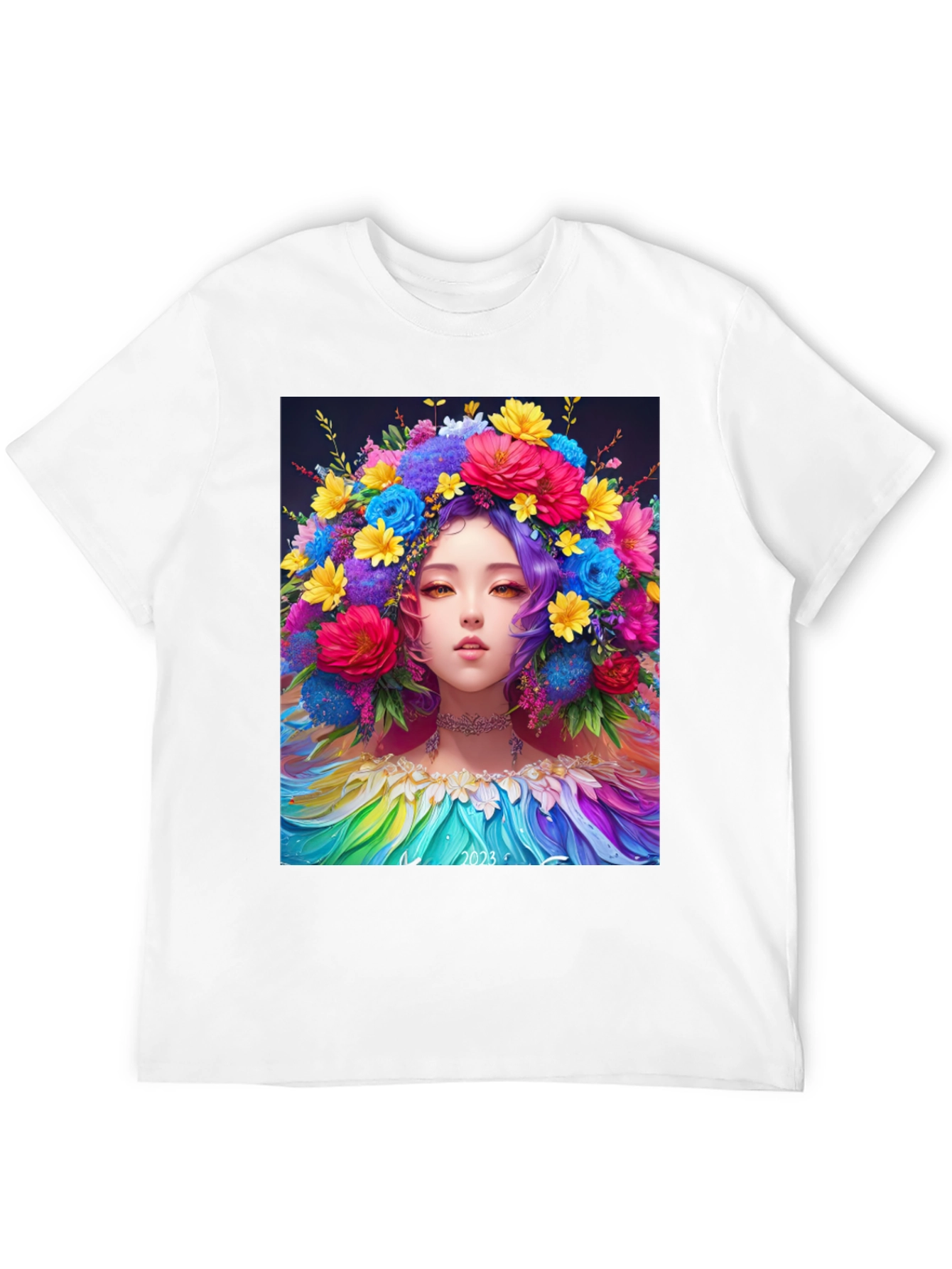 Floral Crown Girl Graphic Tee - 12