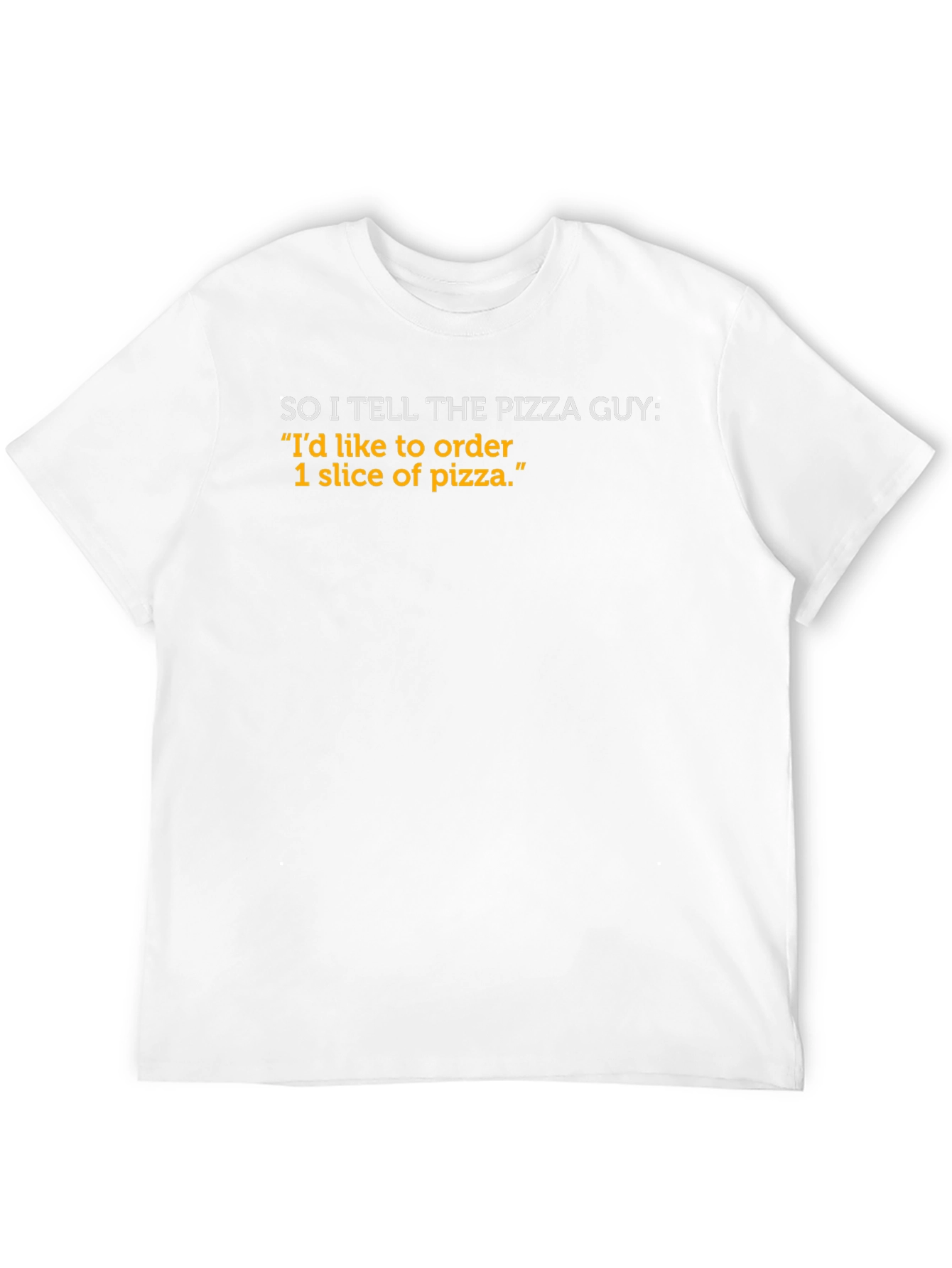 Black Pizza Guy T-Shirt - "1 Slice of Pizza" Funny Tee view 12