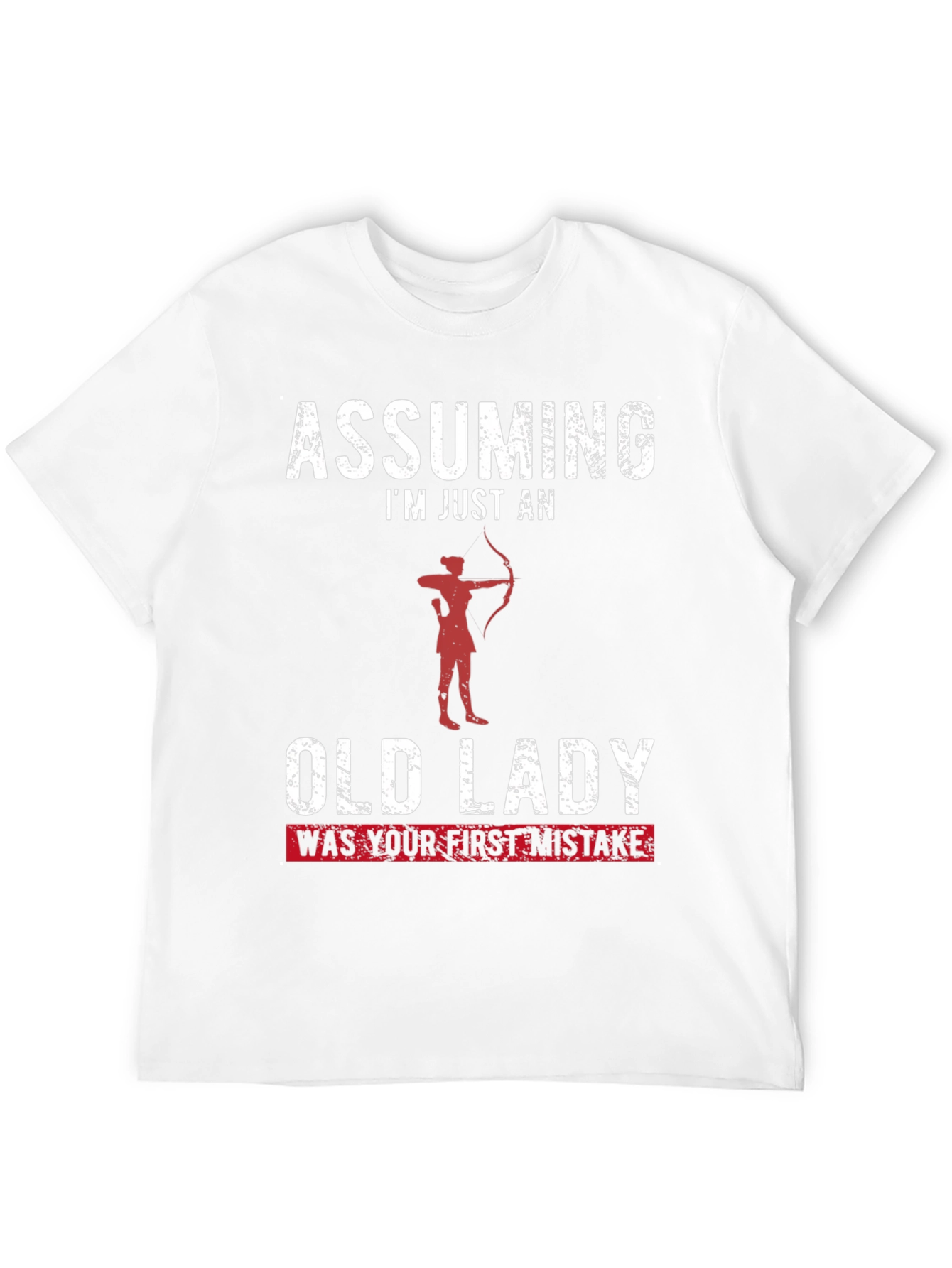 Black Assuming I'm Just an Old Lady Funny T-Shirt view 12