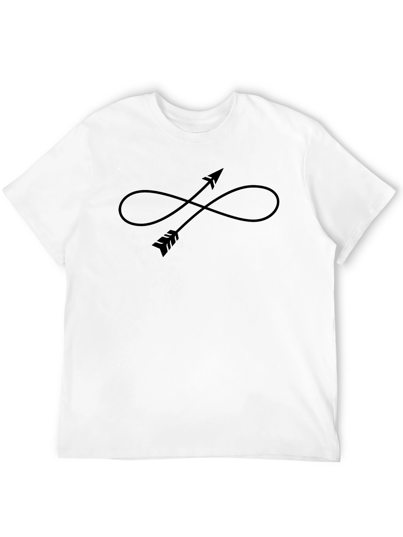 Black Infinity Arrow Graphic Tee - Unisex Casual Shirt view 12