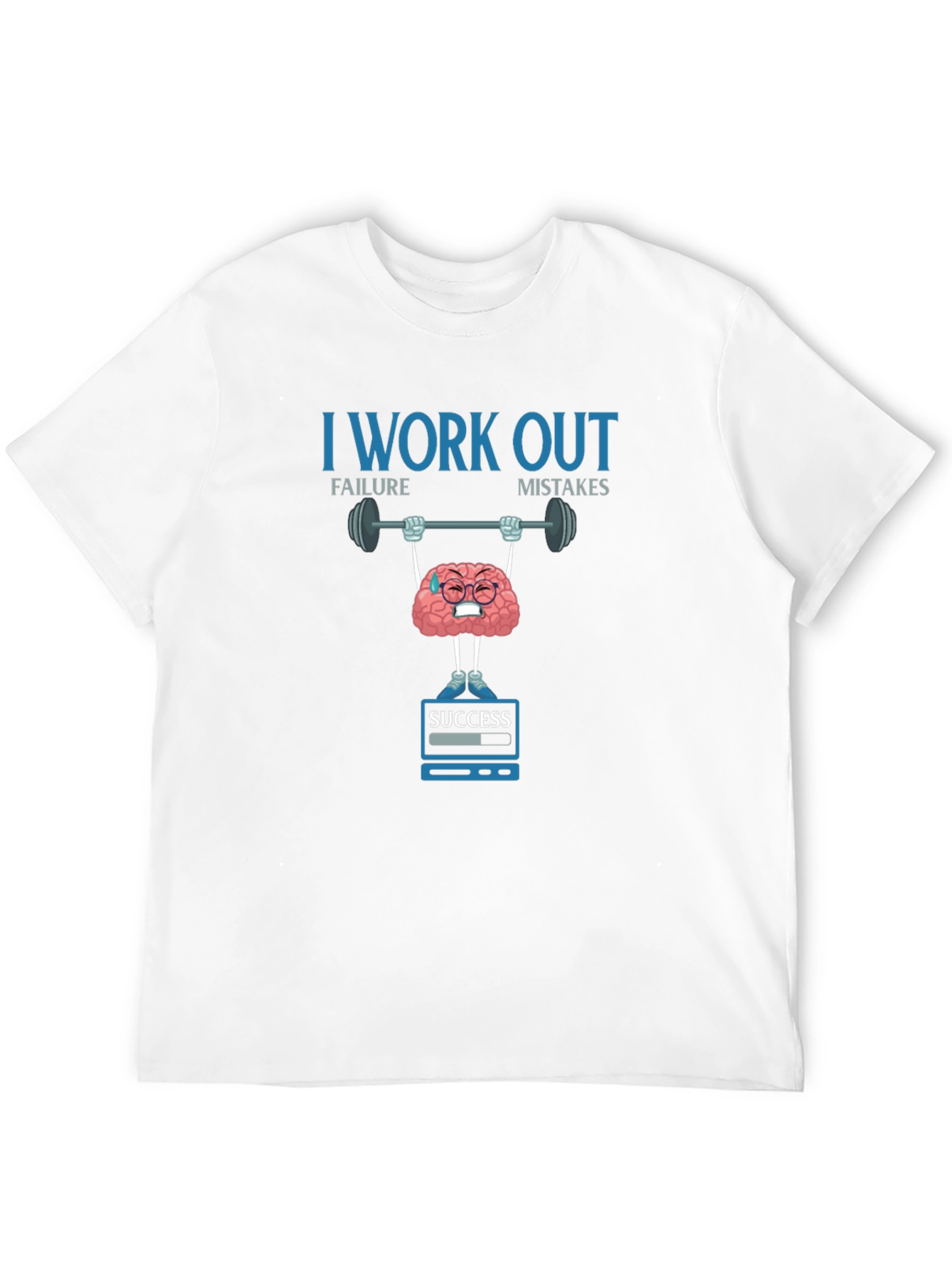 Black I Work Out Brain Training T-Shirt view 12
