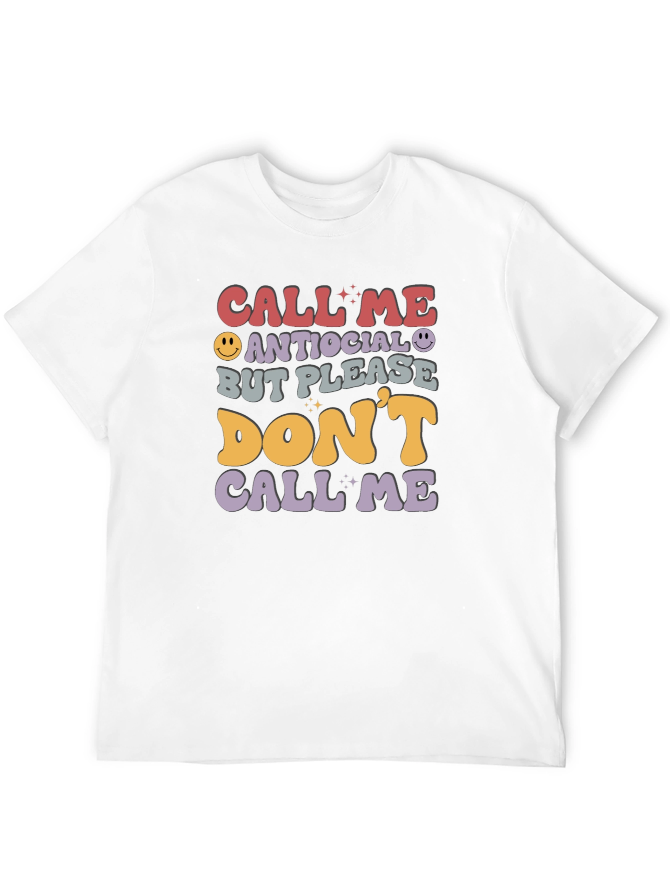 Black Antisocial Funny Graphic T-Shirt view 12