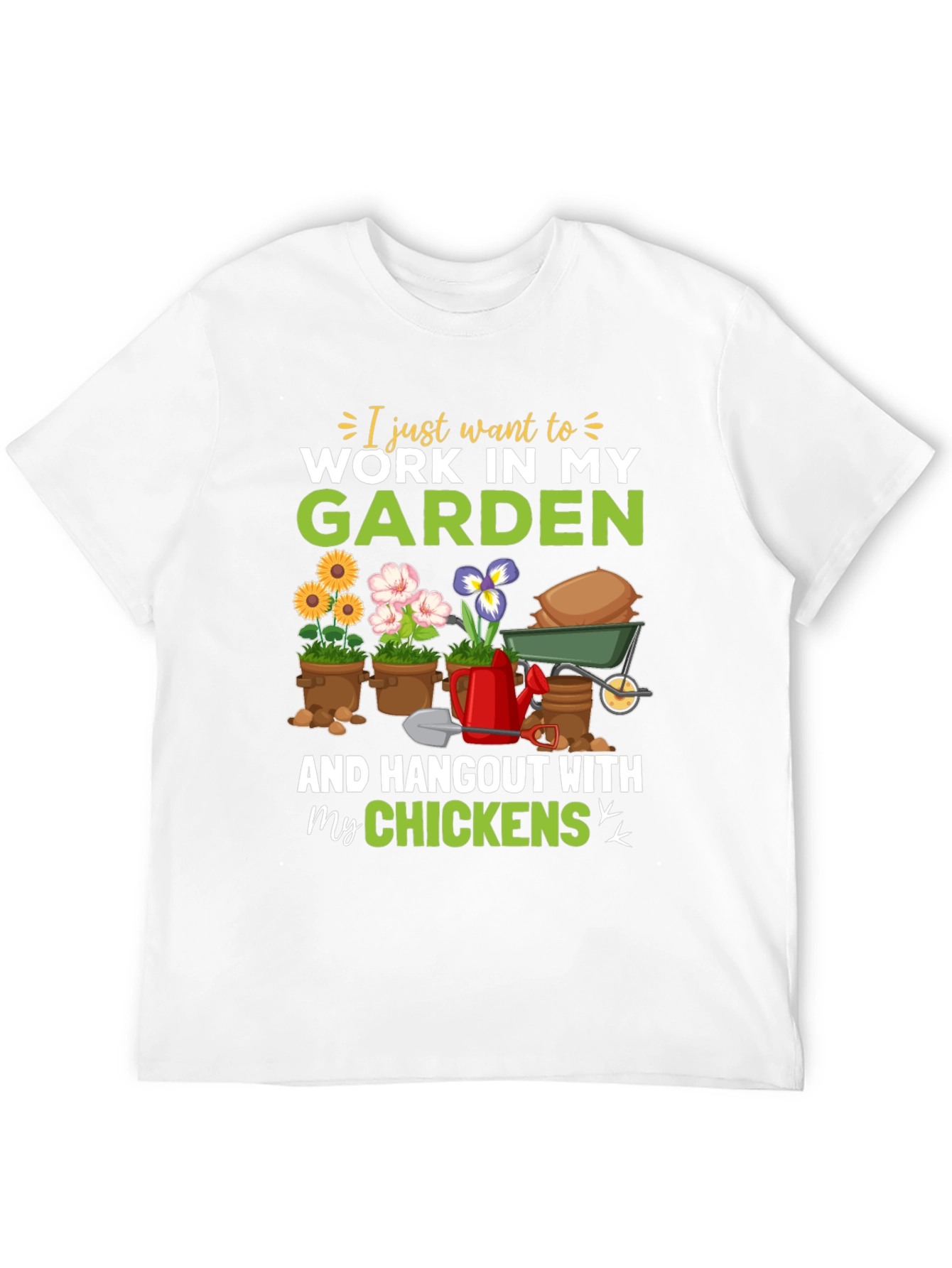 Black Gardening & Chicken Lover T-Shirt view 12