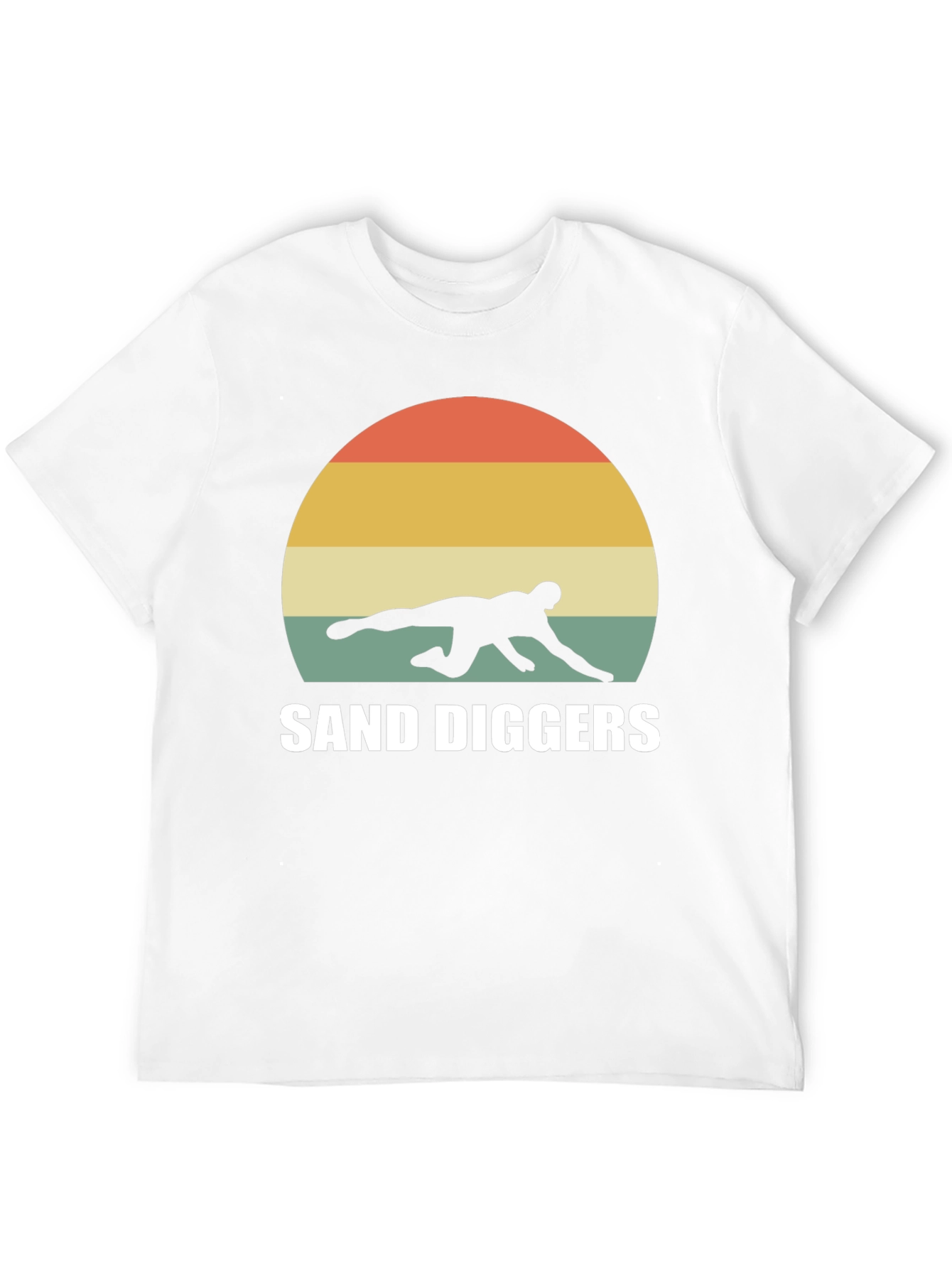 Black Retro Sand Diggers T-Shirt - Beach Volleyball Tee view 12