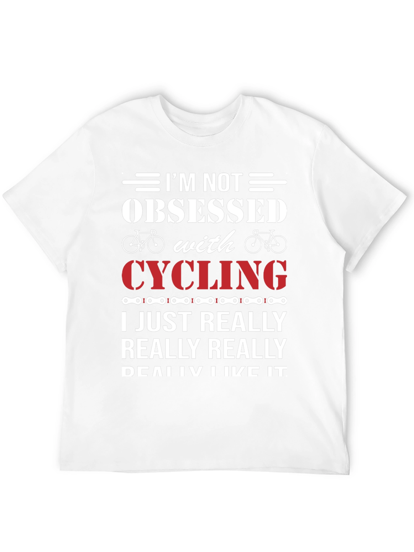 Black Cycling Obsessed T-Shirt - Funny Biker Gift view 12