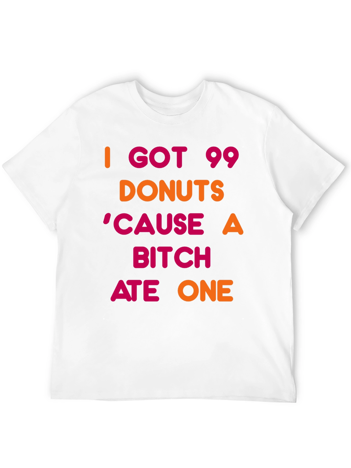 Black 99 Donuts Graphic Tee - Funny Novelty T-Shirt view 12