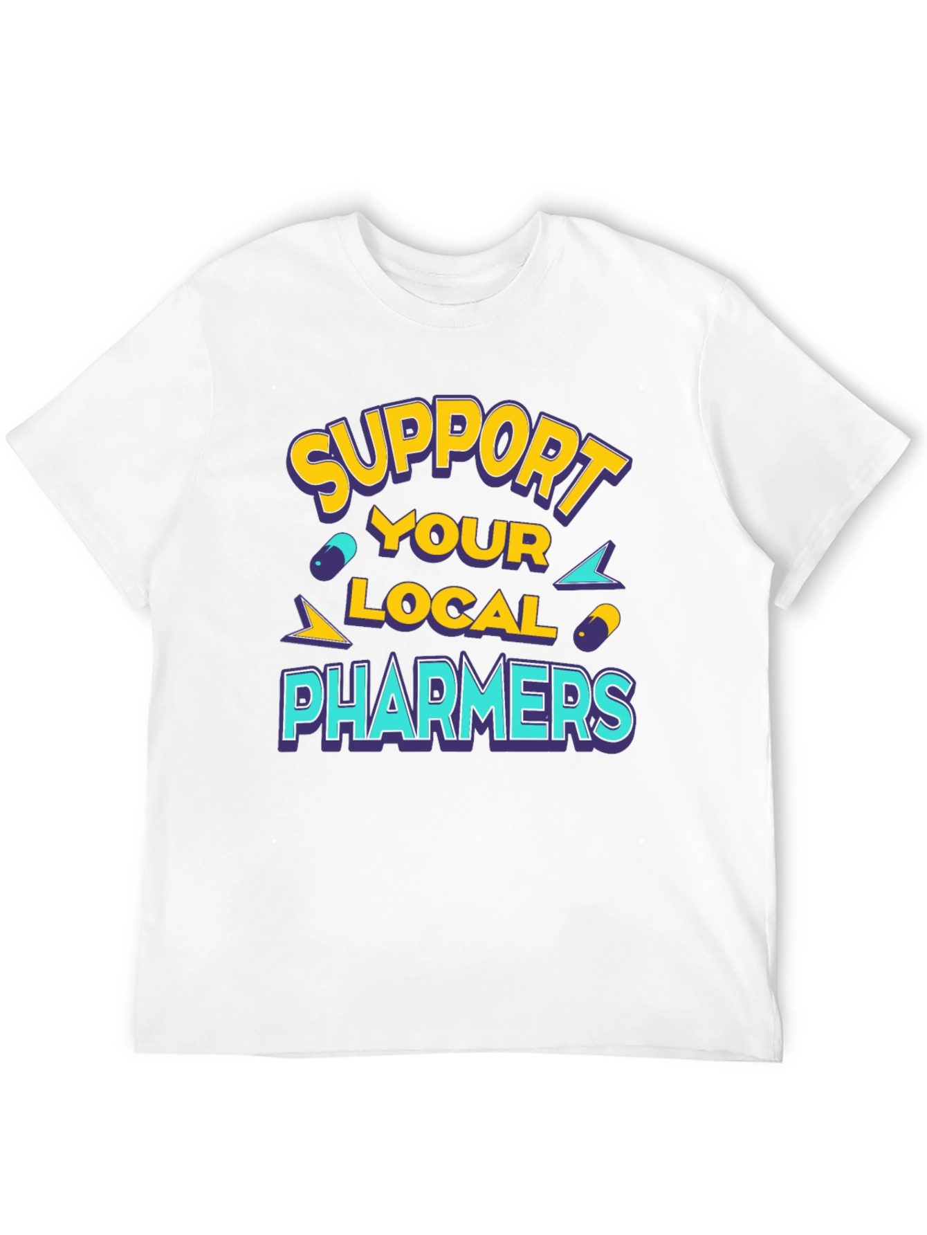 Black Support Your Local Pharmers Black T-Shirt view 12