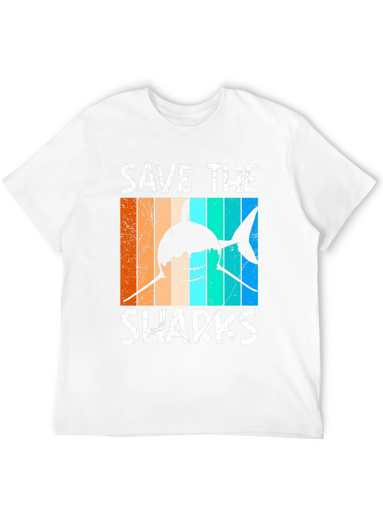 Black Save the Sharks Graphic T-Shirt view 12