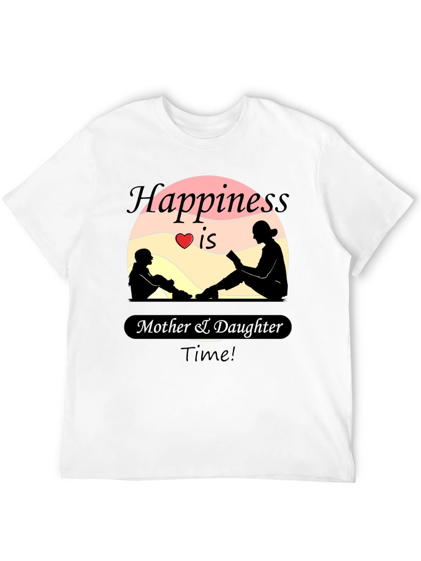 Black Mother & Daughter Time T-Shirt - Black Graphic Tee view 12