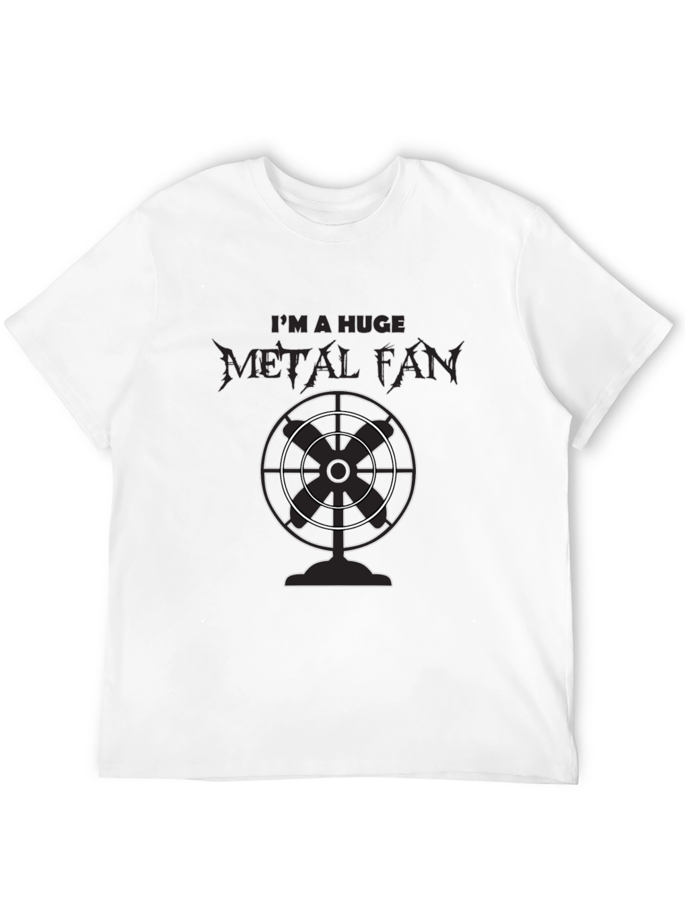 Black Metal Fan Graphic T-Shirt - Black Crew Neck view 12