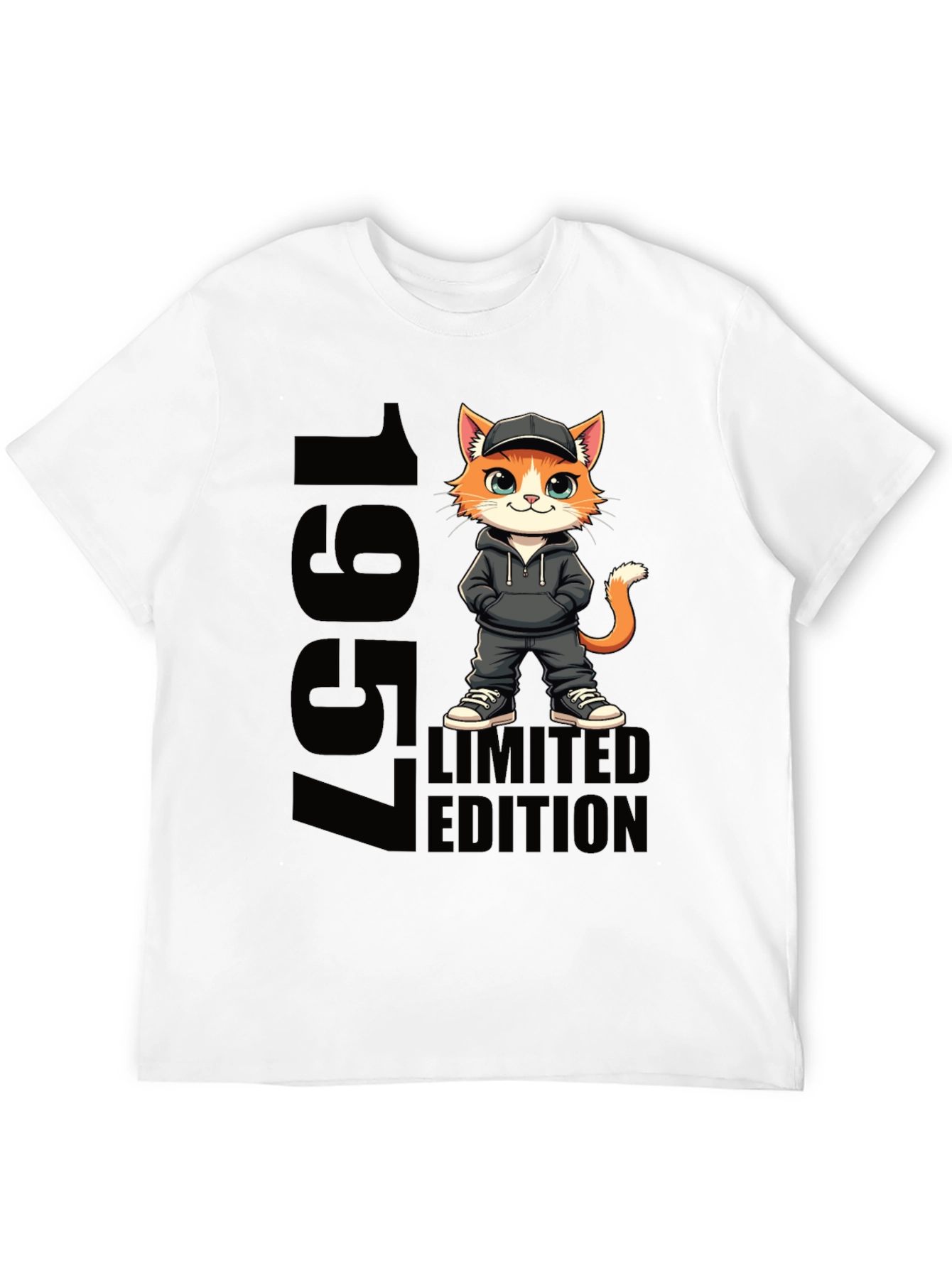 Black 1957 Limited Edition Cat T-Shirt view 12