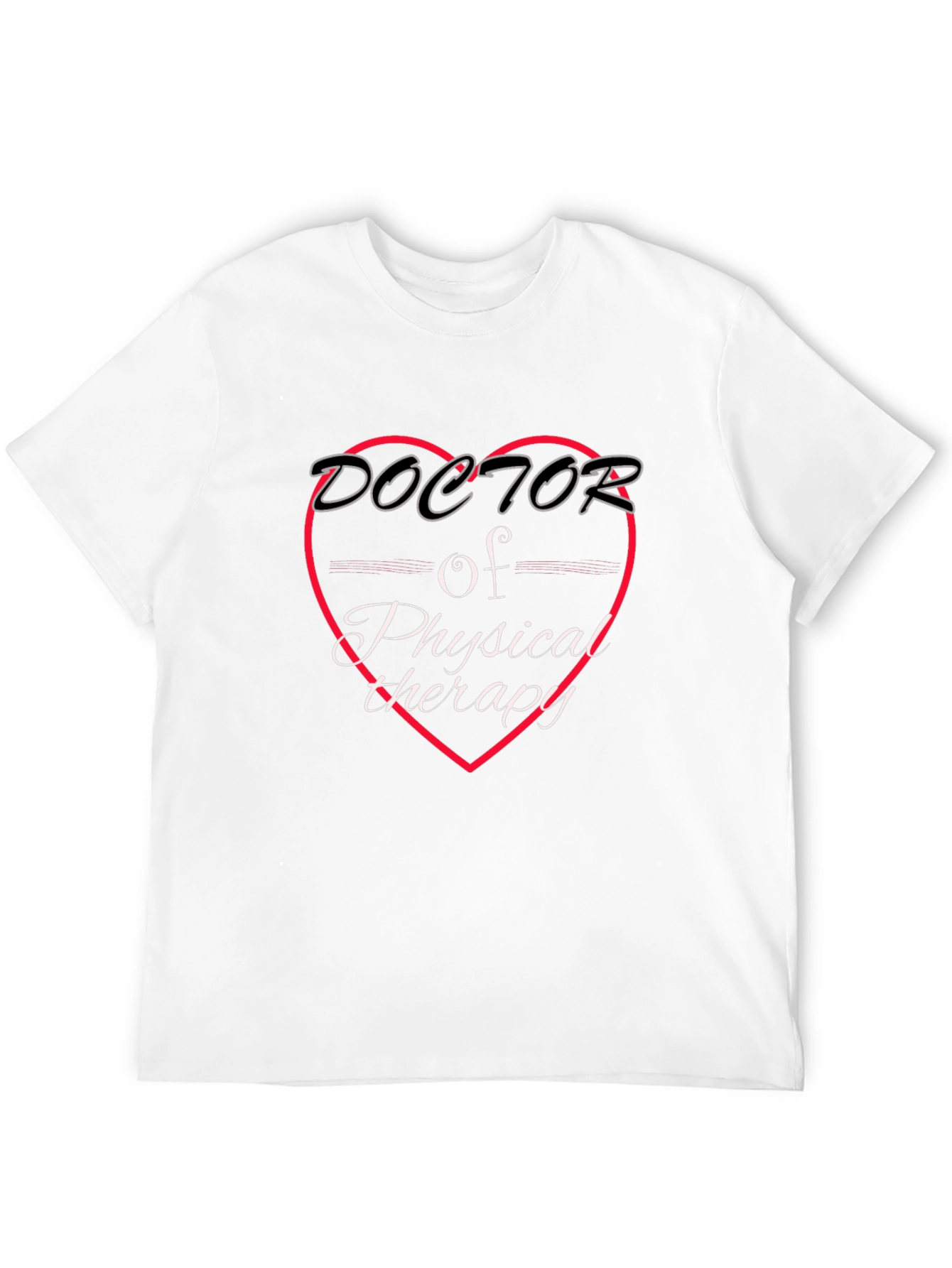 Black Doctor of Physical Therapy Graphic T-Shirt view 12