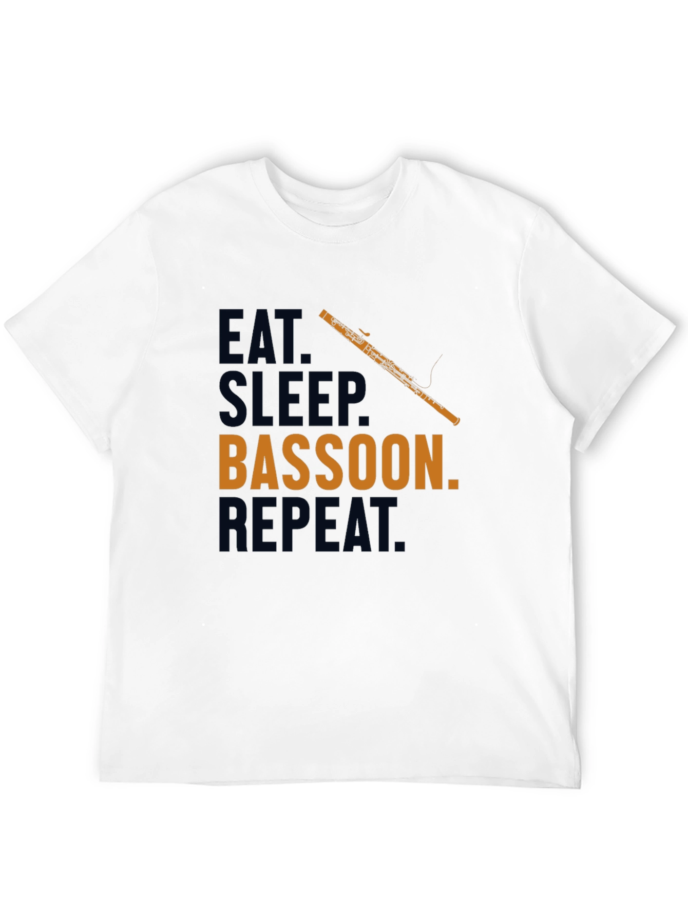 Black Eat Sleep Bassoon Repeat T-Shirt Funny Musician Tee view 12