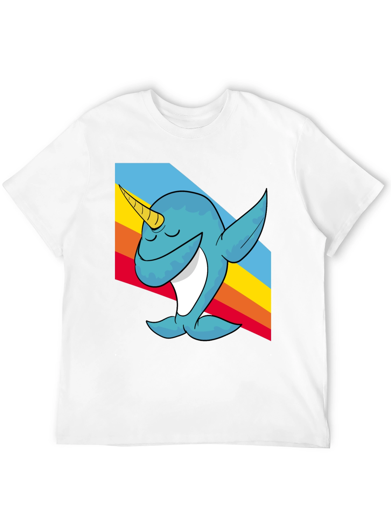 Black Narwhal Dabbing T-Shirt - Fun Cartoon Tee view 12