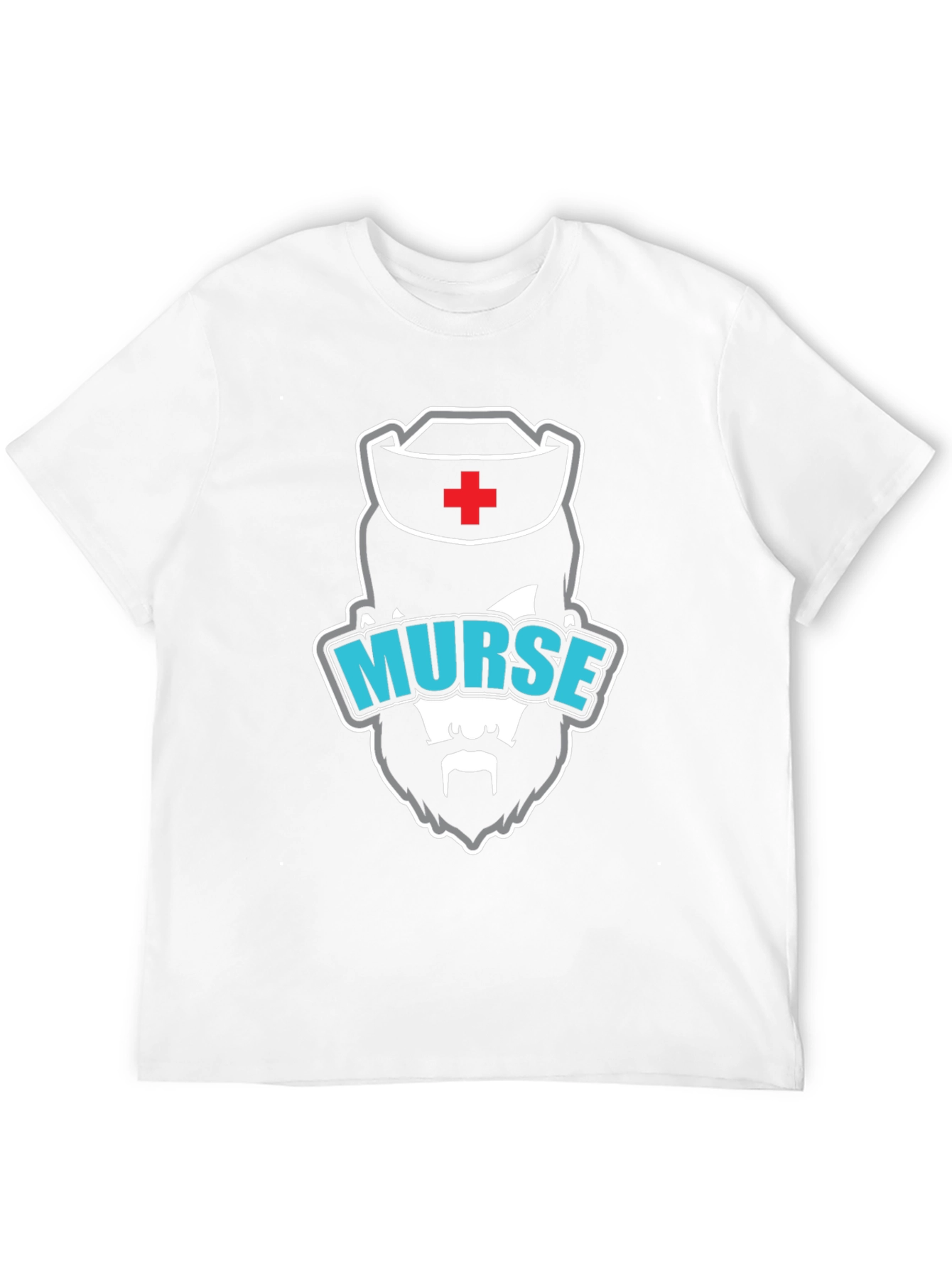 Black Murse T-Shirt - Bearded Nurse Graphic Tee view 12