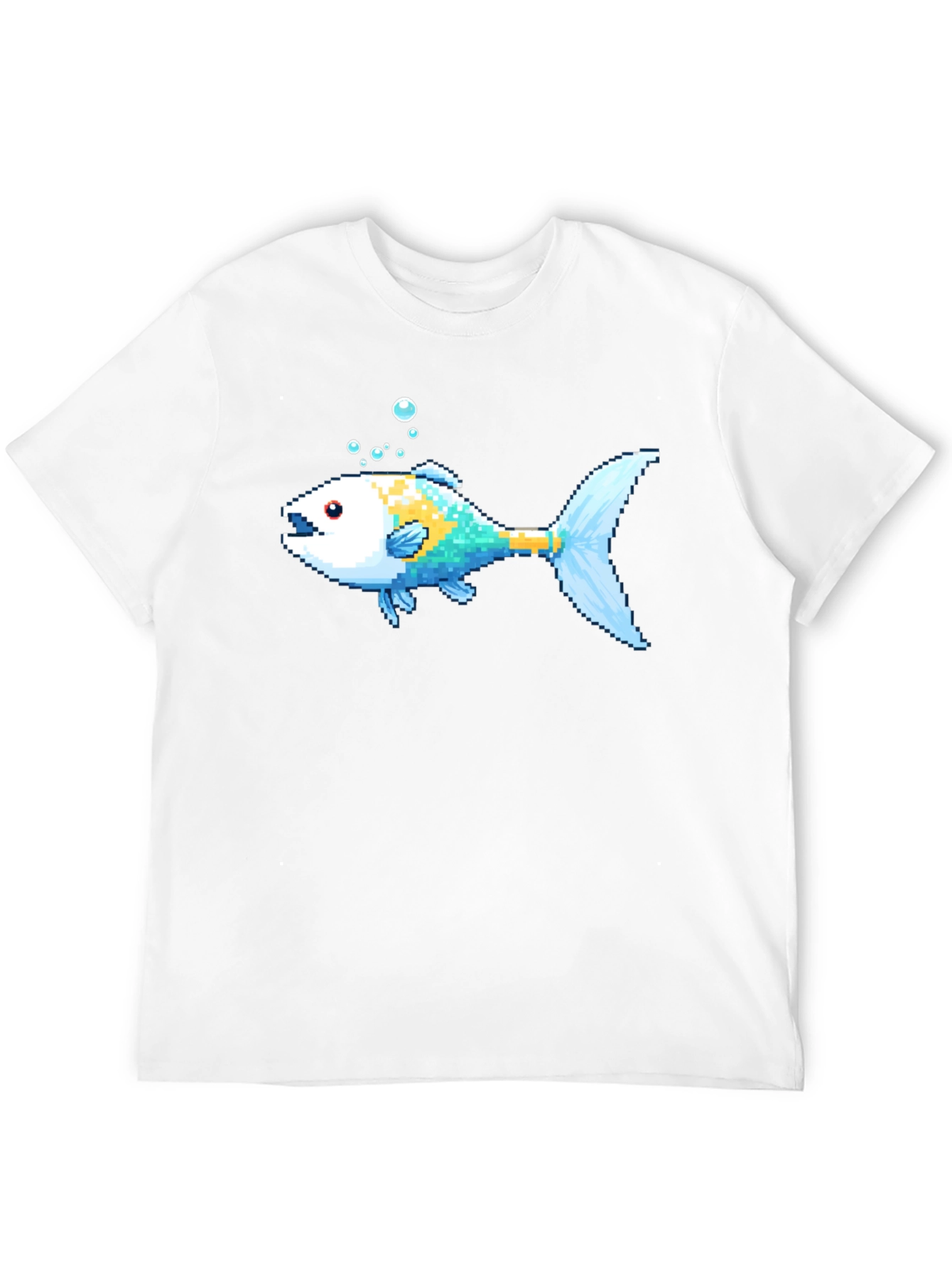 Pixel Fish Black T-Shirt - Retro Gaming Style - 12