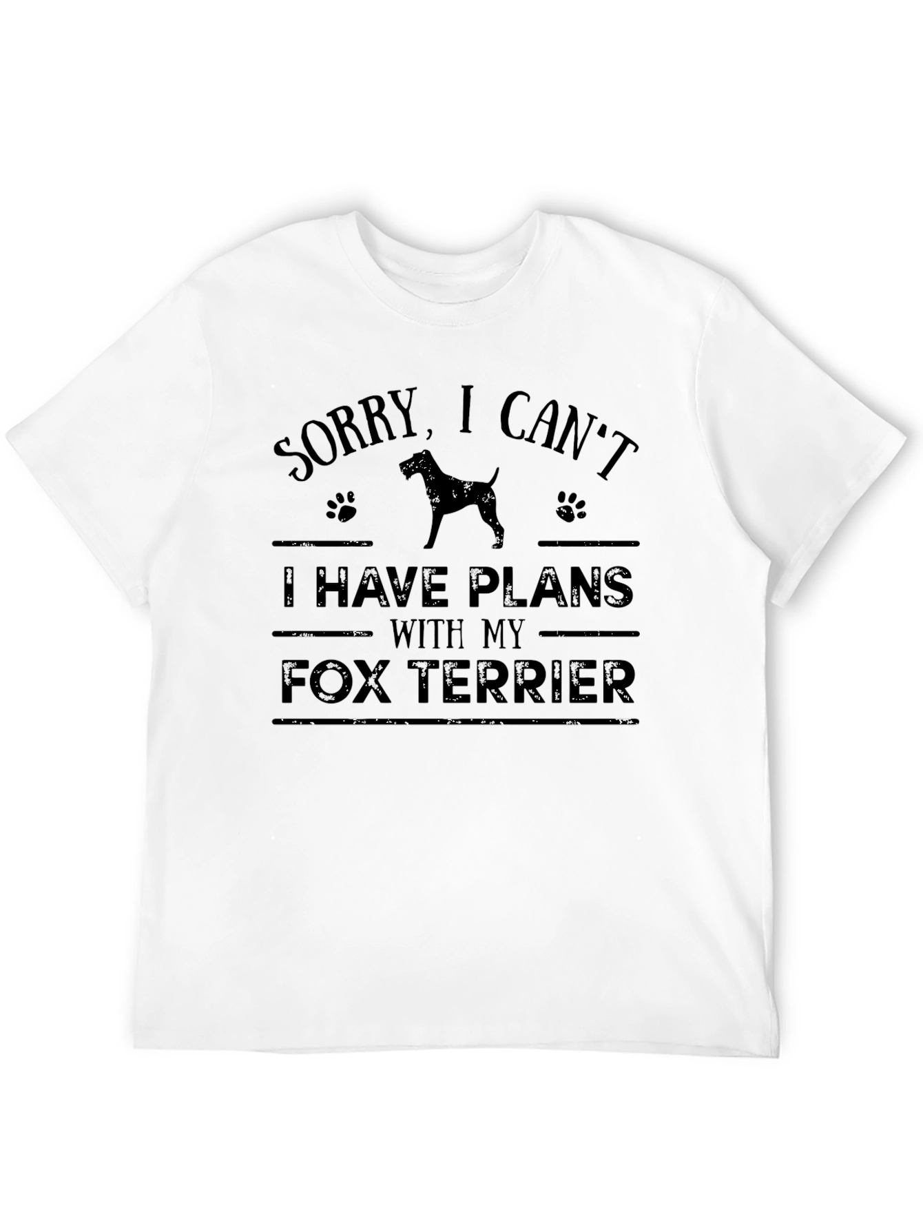 Black Sorry, I Can't Fox Terrier T-Shirt view 12