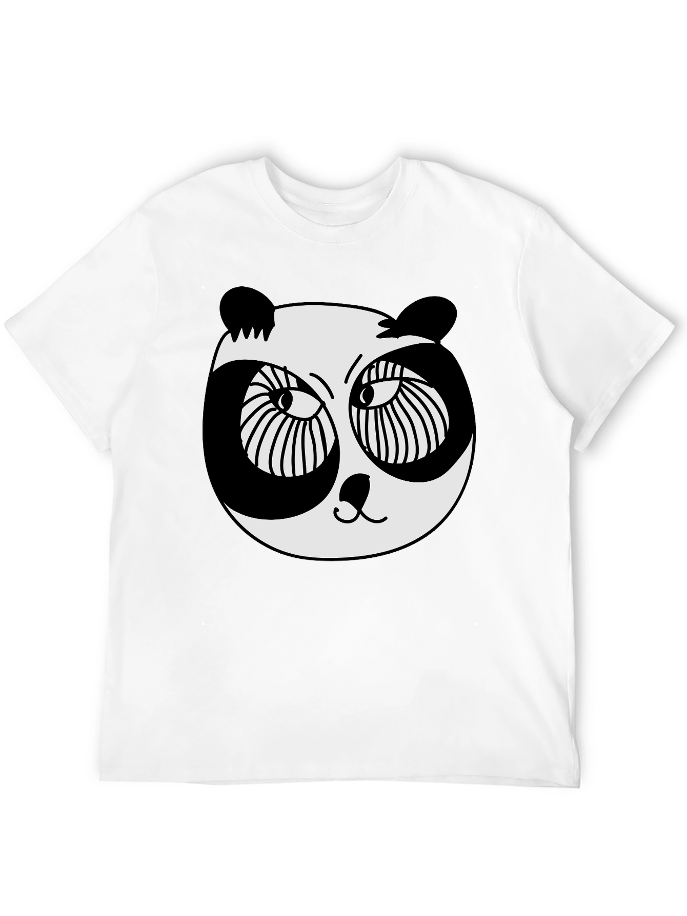 Black Panda Graphic T-Shirt - Black Crew Neck Tee view 12
