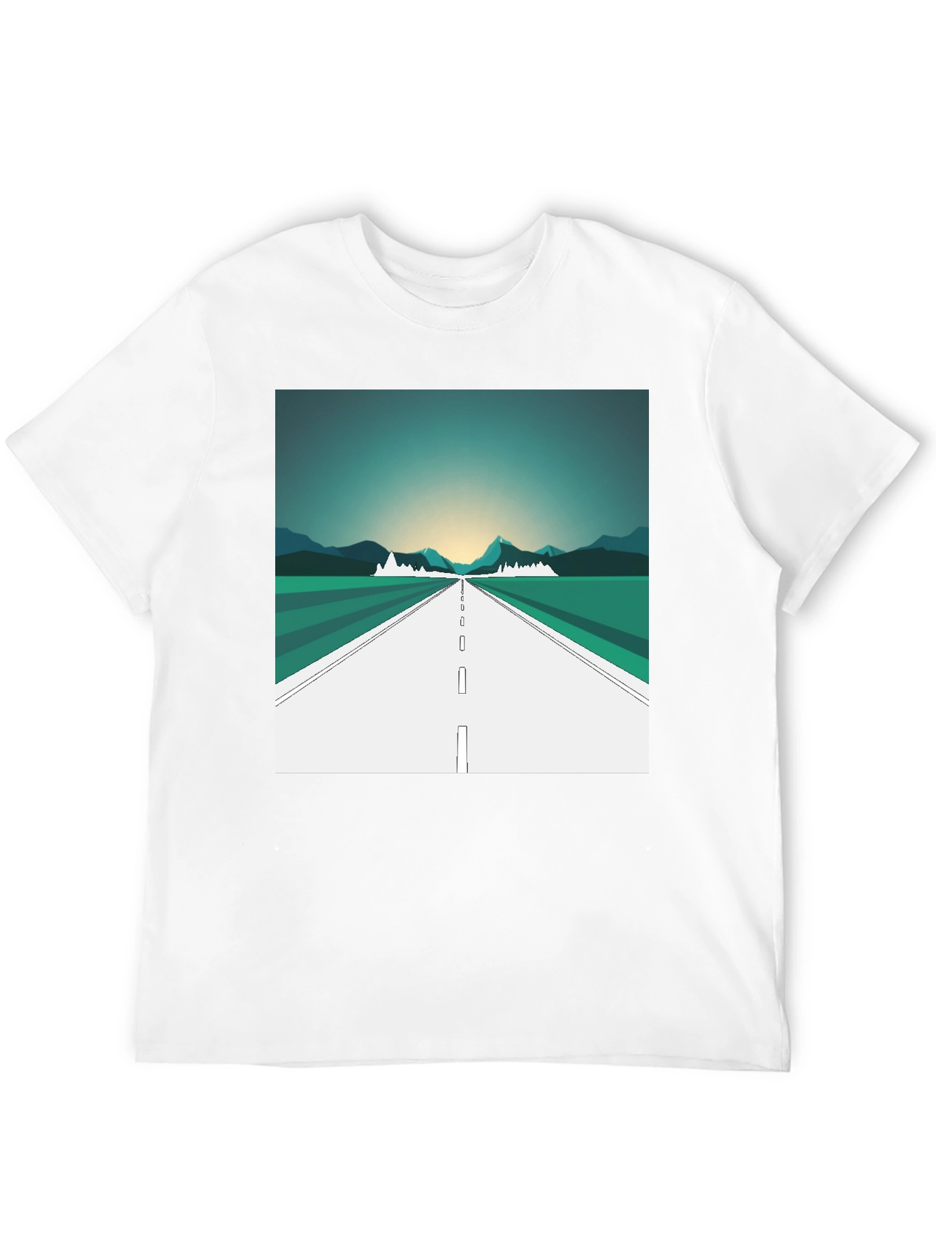 Black Road Trip Graphic Tee - Black Cotton T-Shirt view 12
