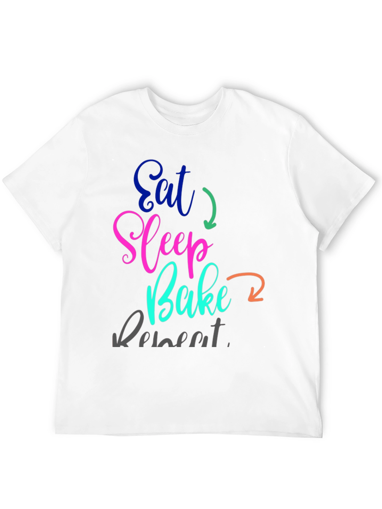 Black Eat Sleep Bake Repeat T-Shirt view 12