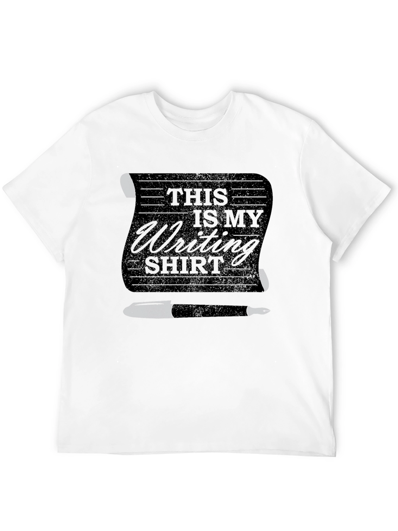 Black This Is My Writing Shirt - Novelty Graphic Tee view 12