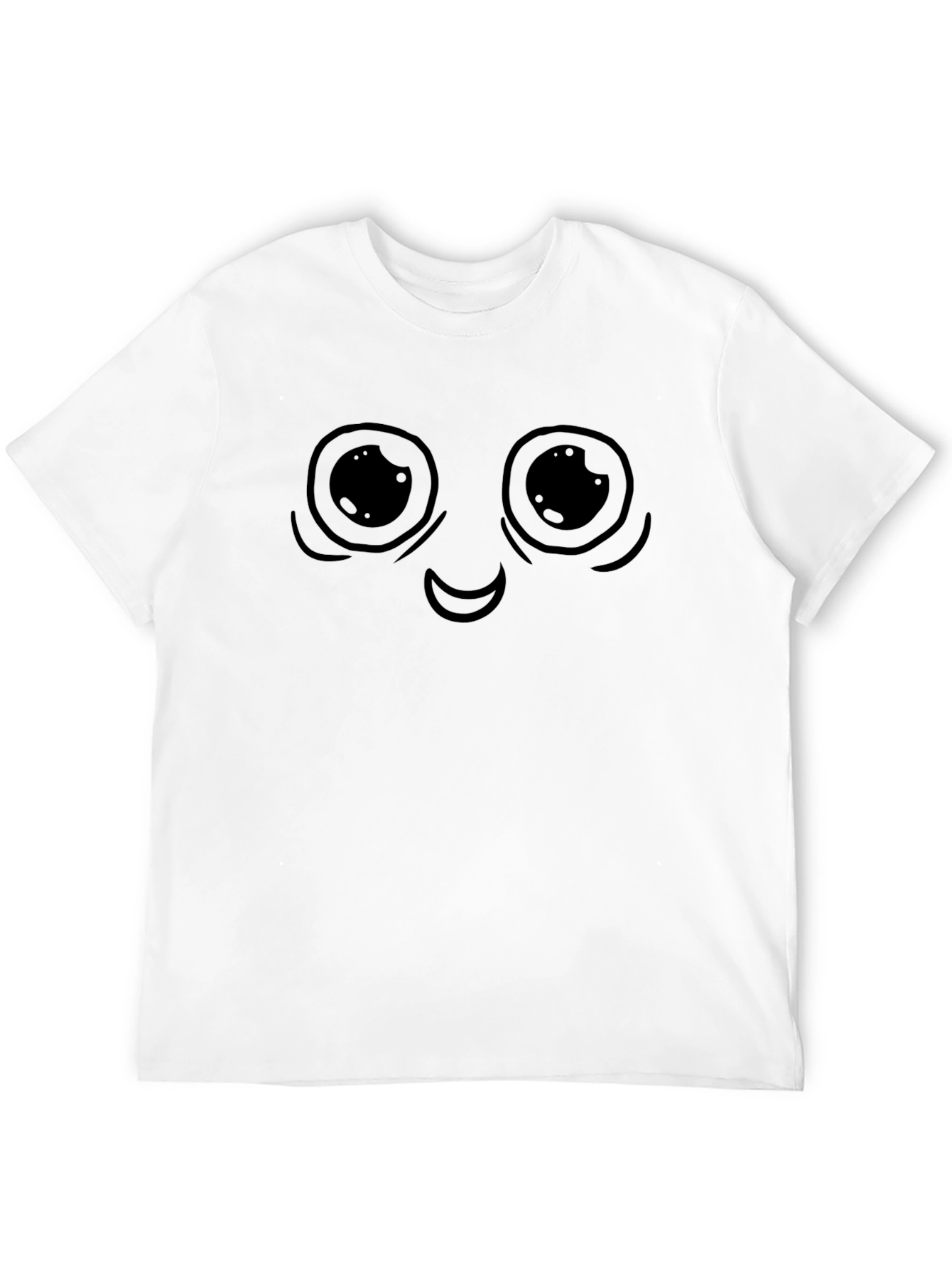 Black Cartoon Face Graphic Black T-Shirt view 12