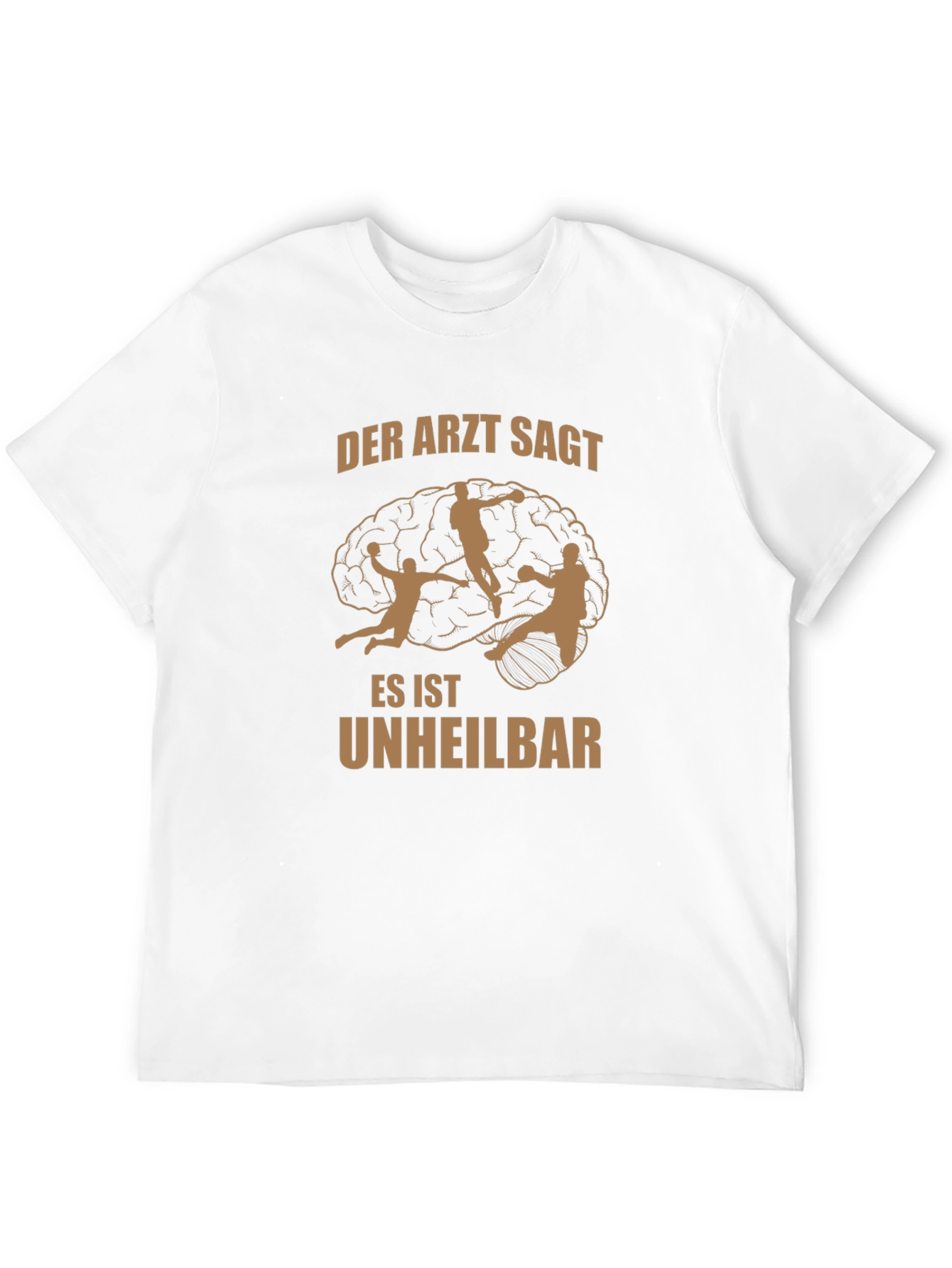 Black Humorous Handball Fan T-Shirt: Incurable Addiction Design view 12