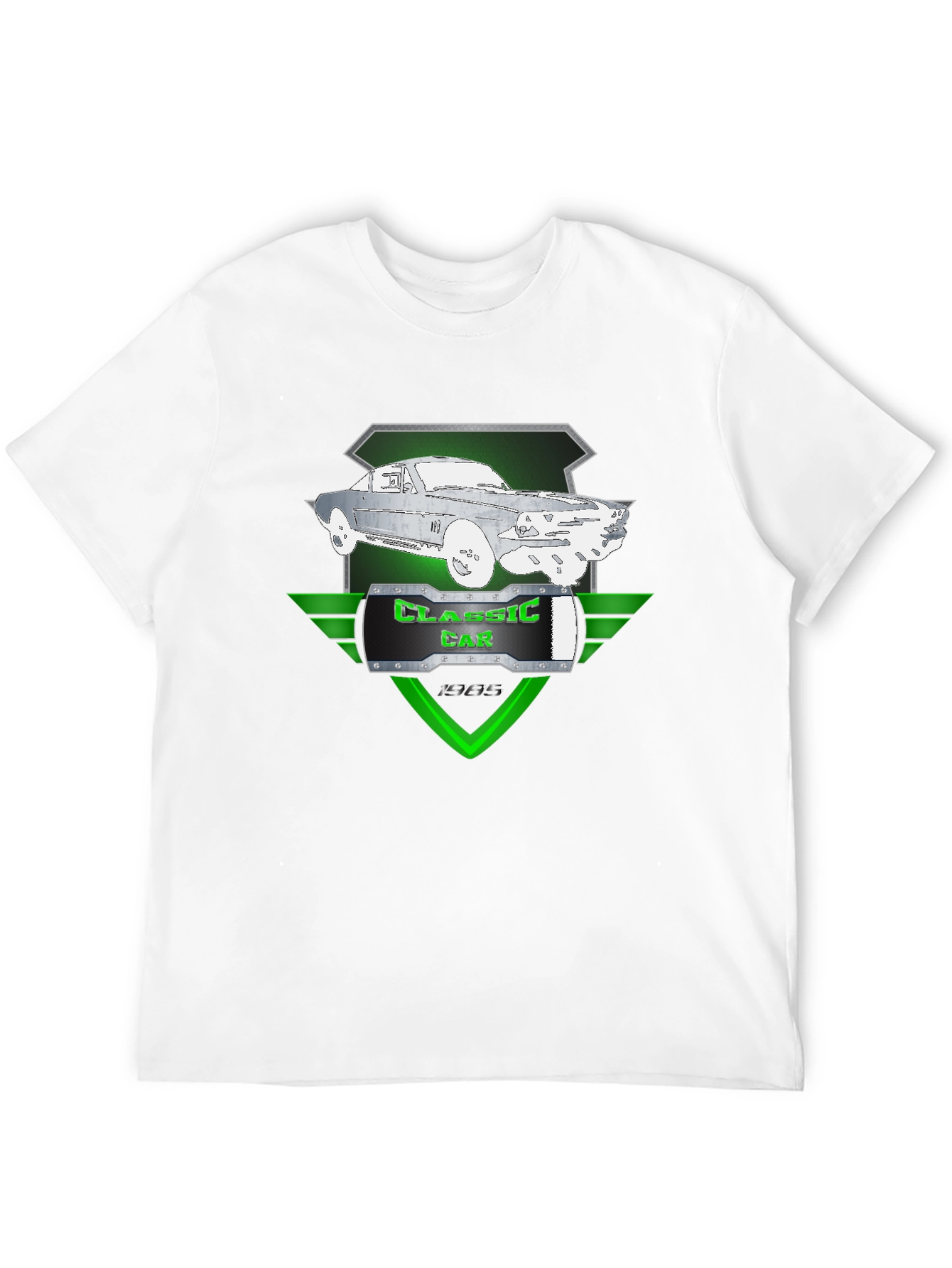 Black Classic Car Graphic Tee - Vintage Style view 12