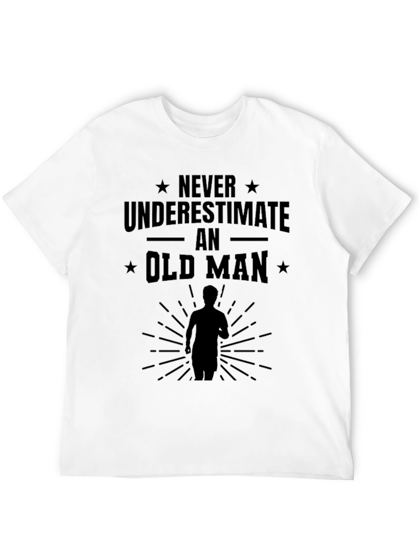 Black Never Underestimate an Old Man T-Shirt view 12