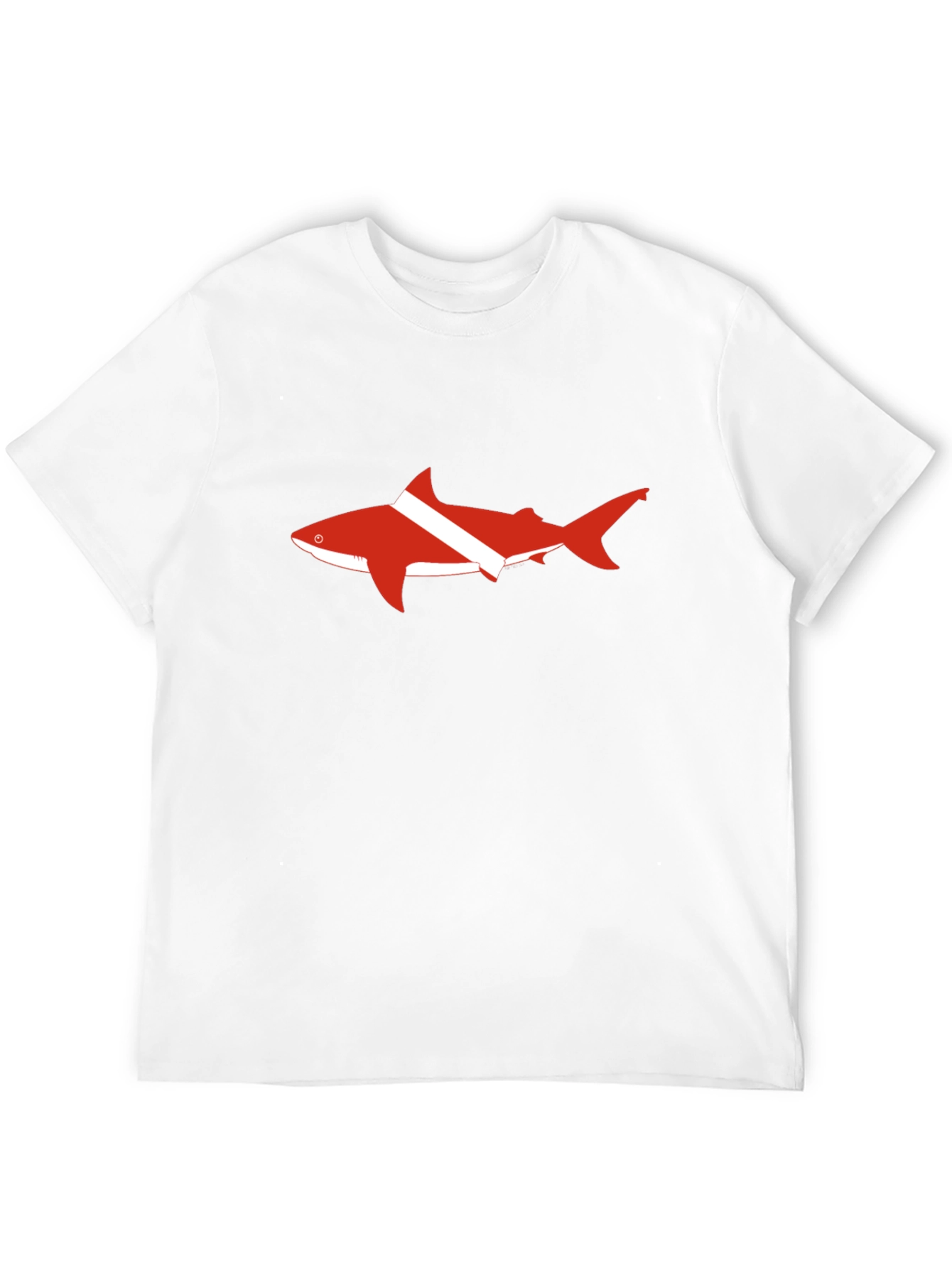 Black Diver Shark T-Shirt - Black Cotton Tee view 12