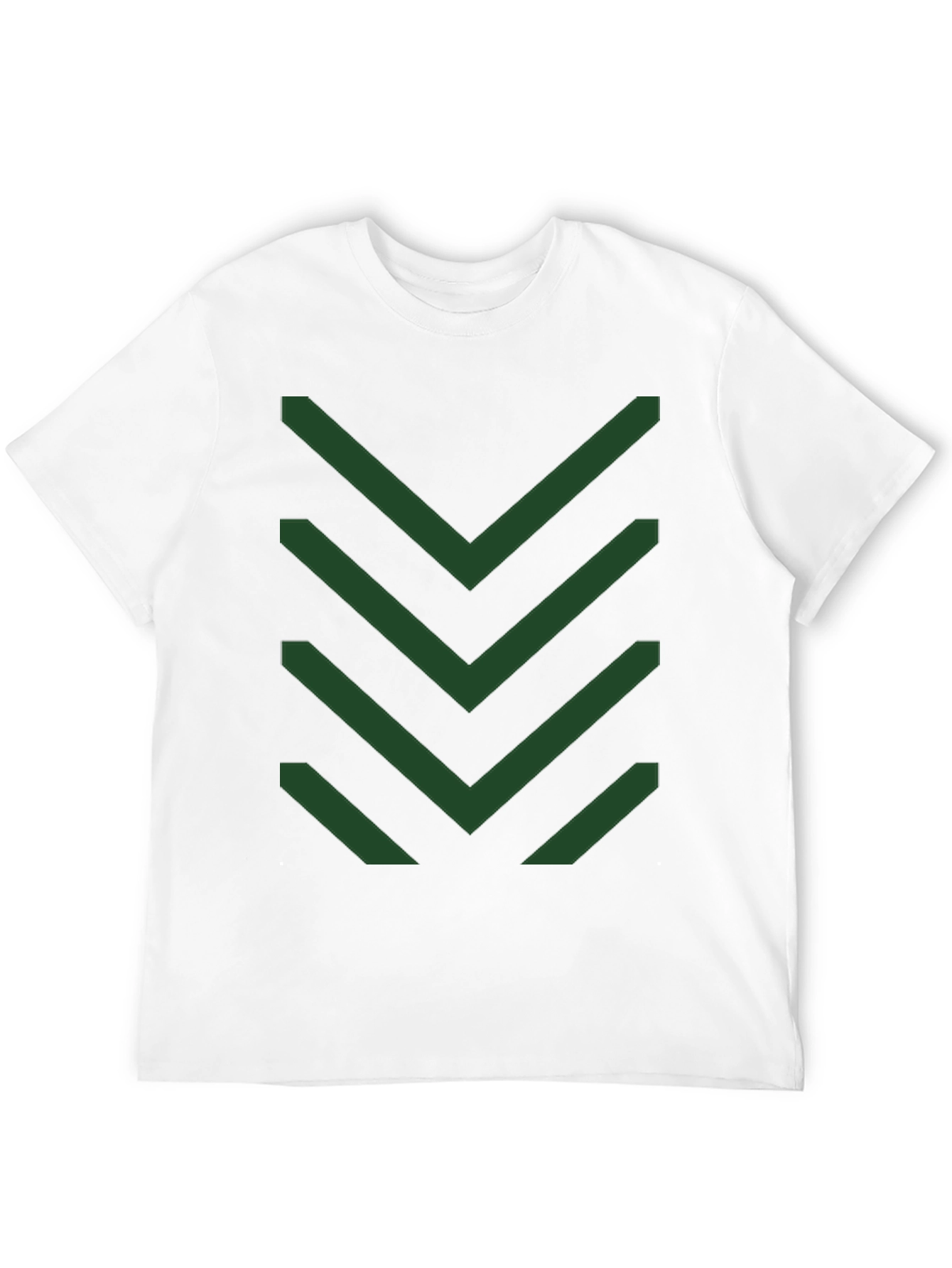 Black Chevron Pattern Tee - Modern Geometric Design view 12